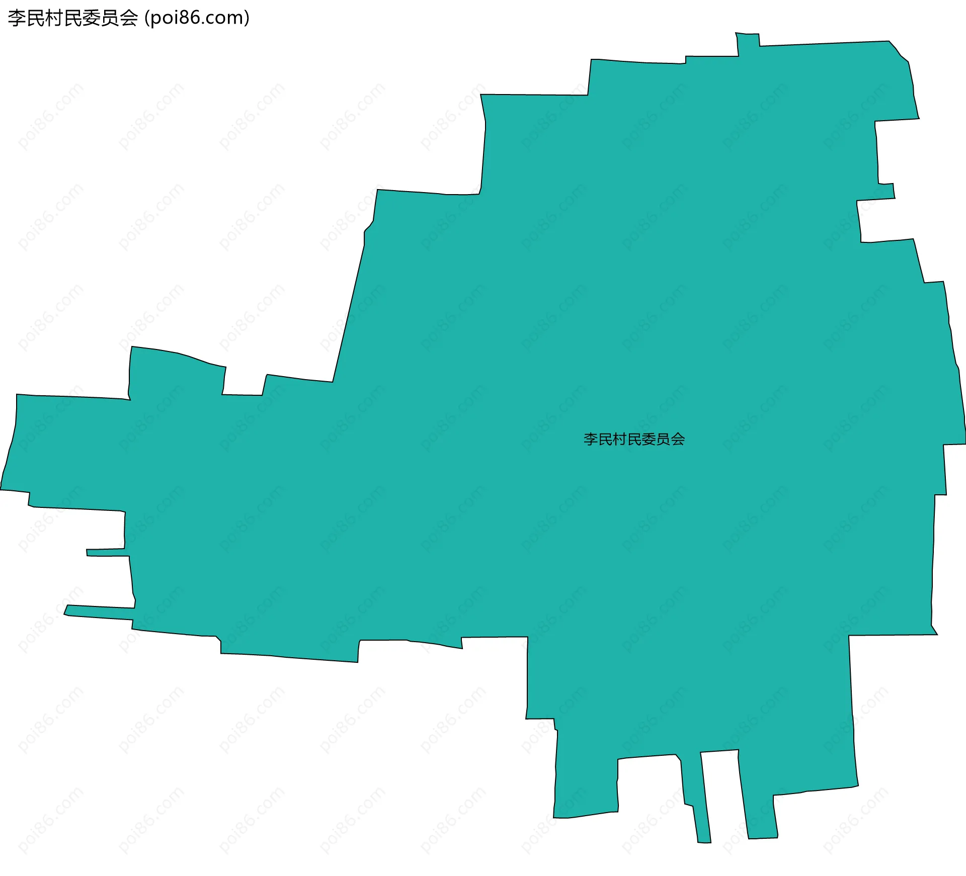 李民村民委员会边界地图