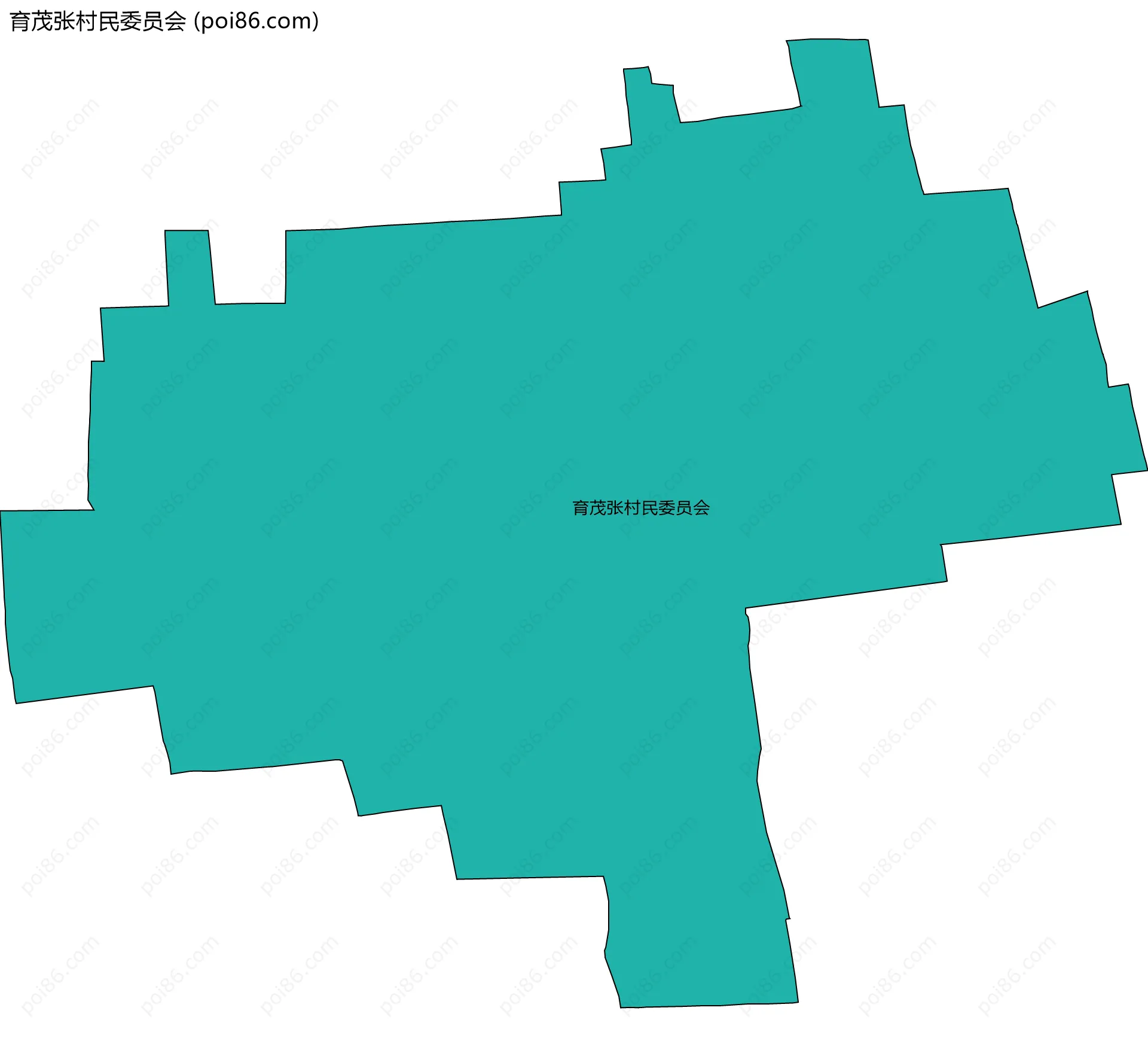 育茂张村民委员会边界地图