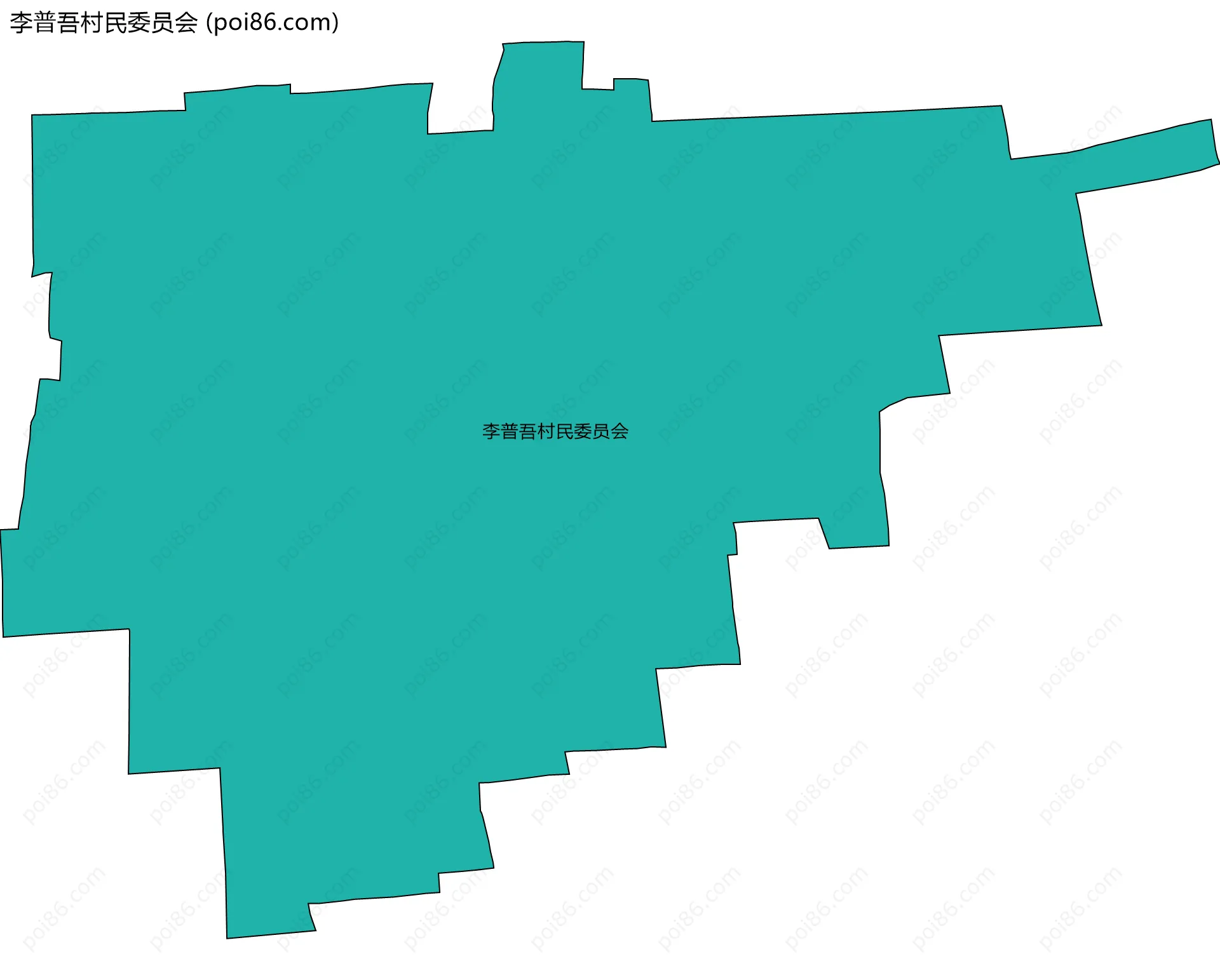 李普吾村民委员会边界地图