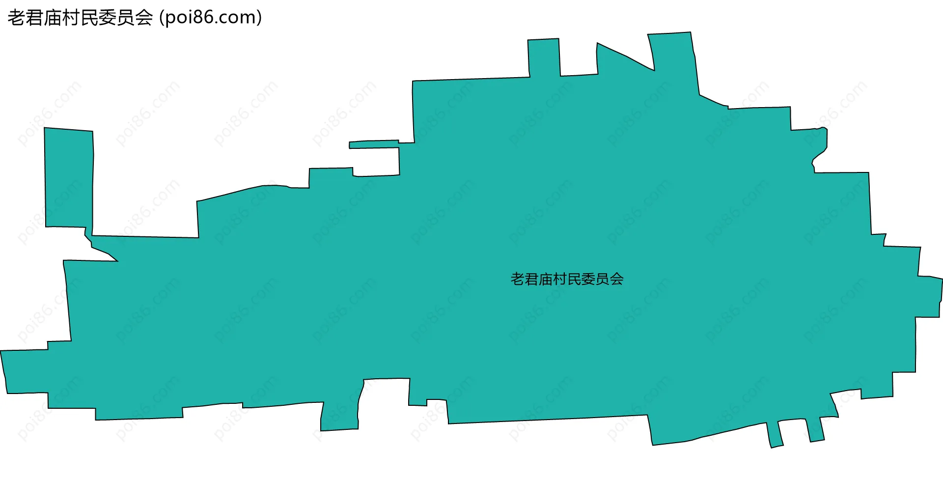 老君庙村民委员会边界地图