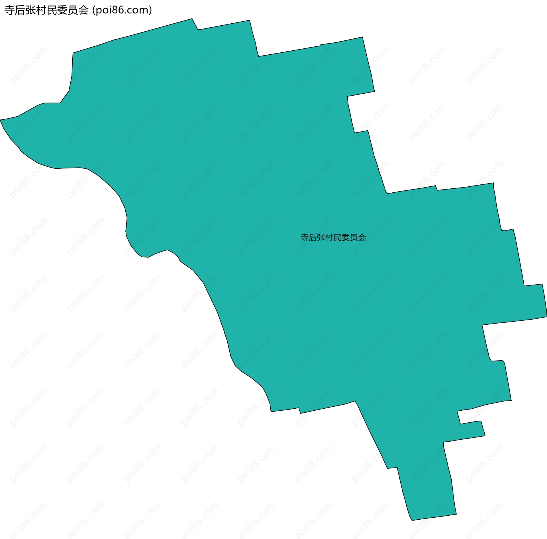 寺后张村民委员会边界地图