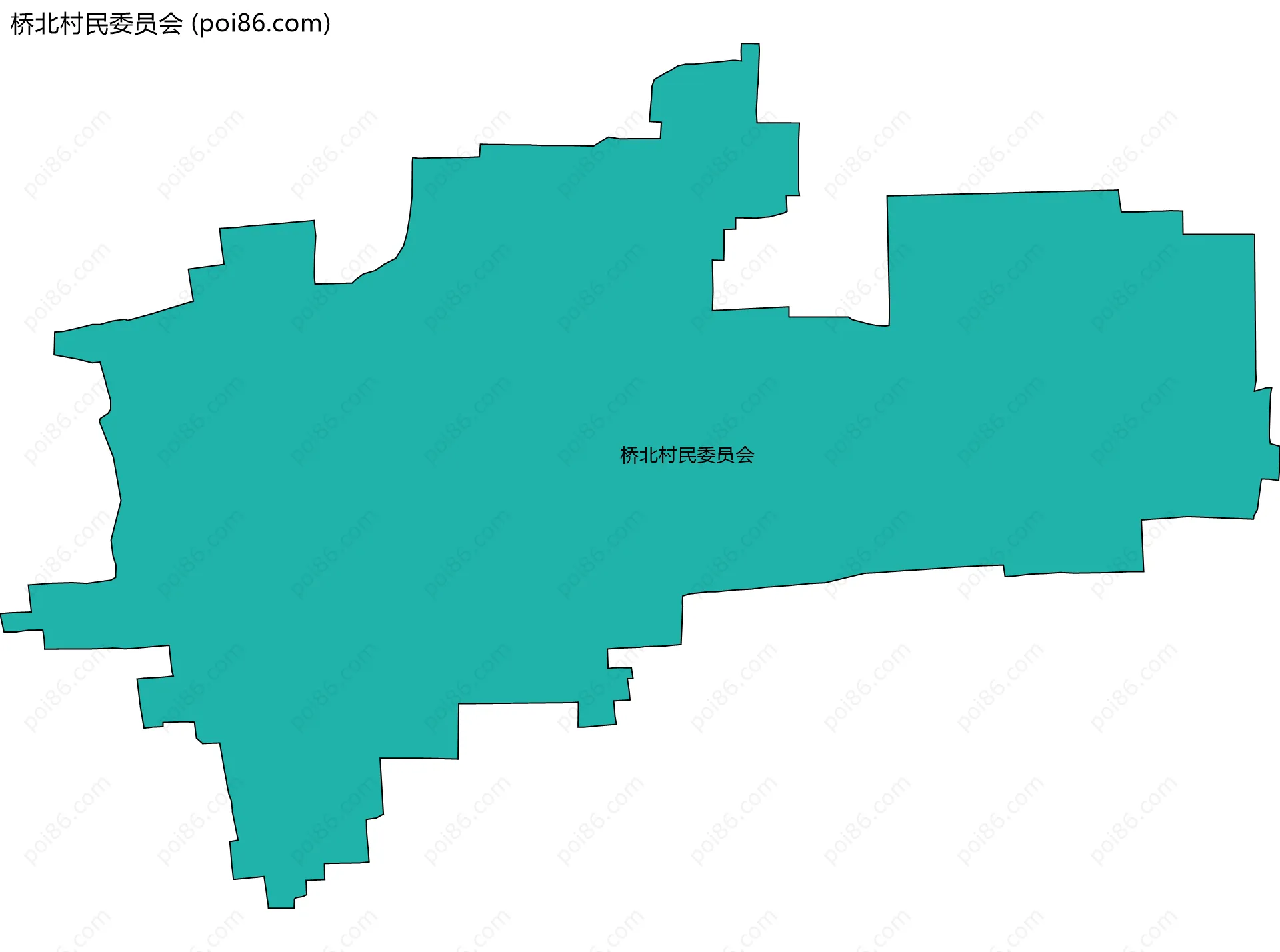 桥北村民委员会边界地图