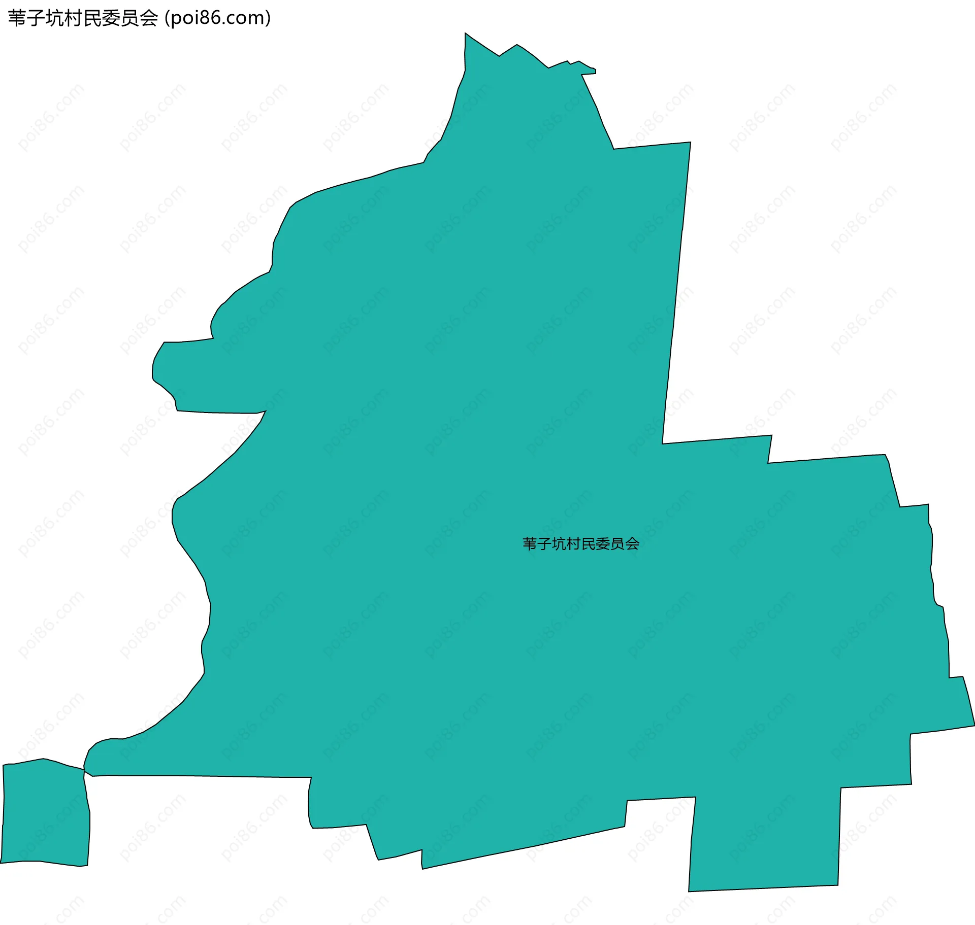 苇子坑村民委员会边界地图