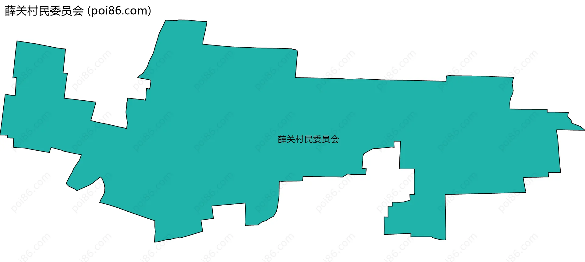 薛关村民委员会边界地图