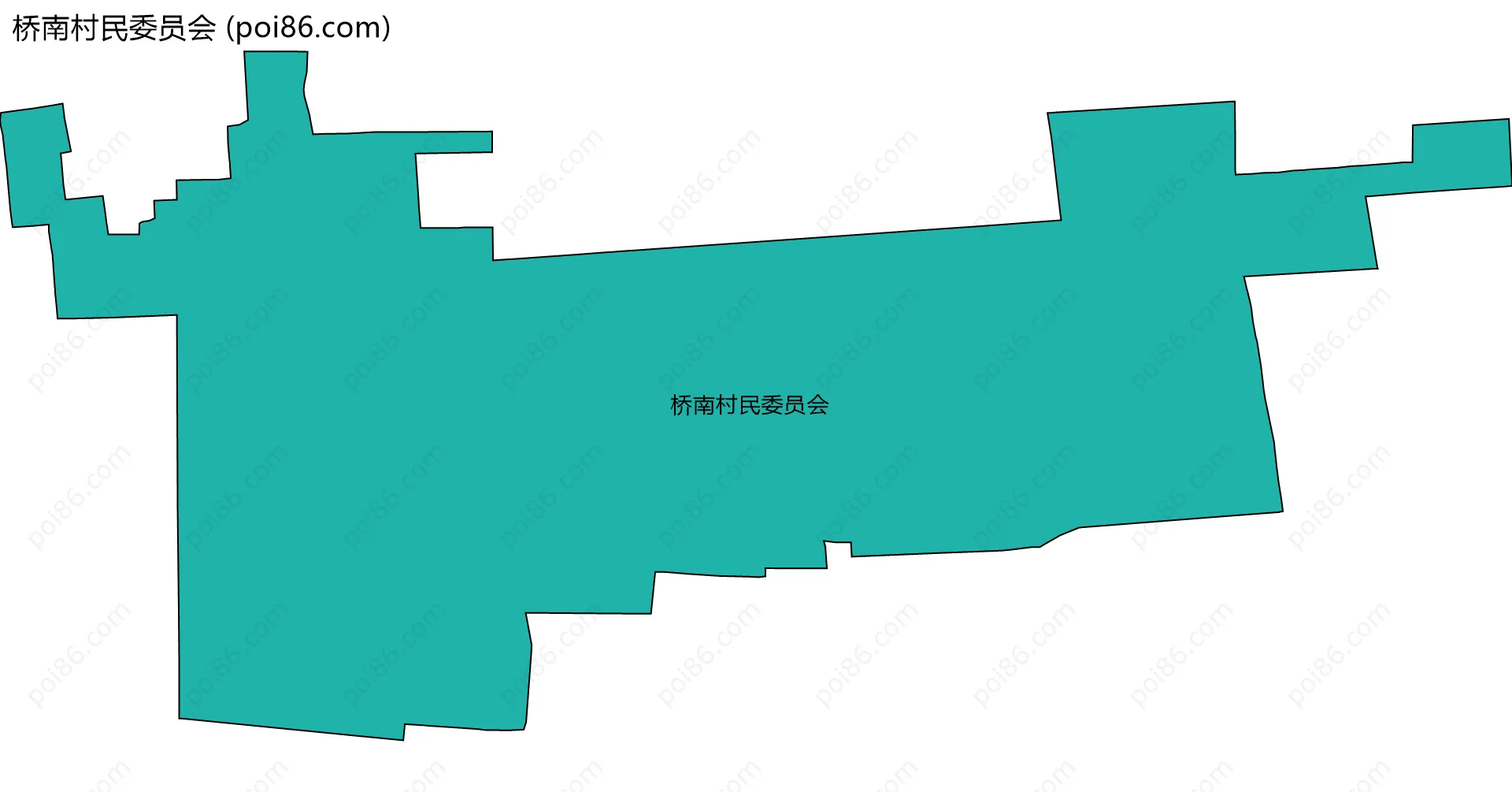 桥南村民委员会边界地图