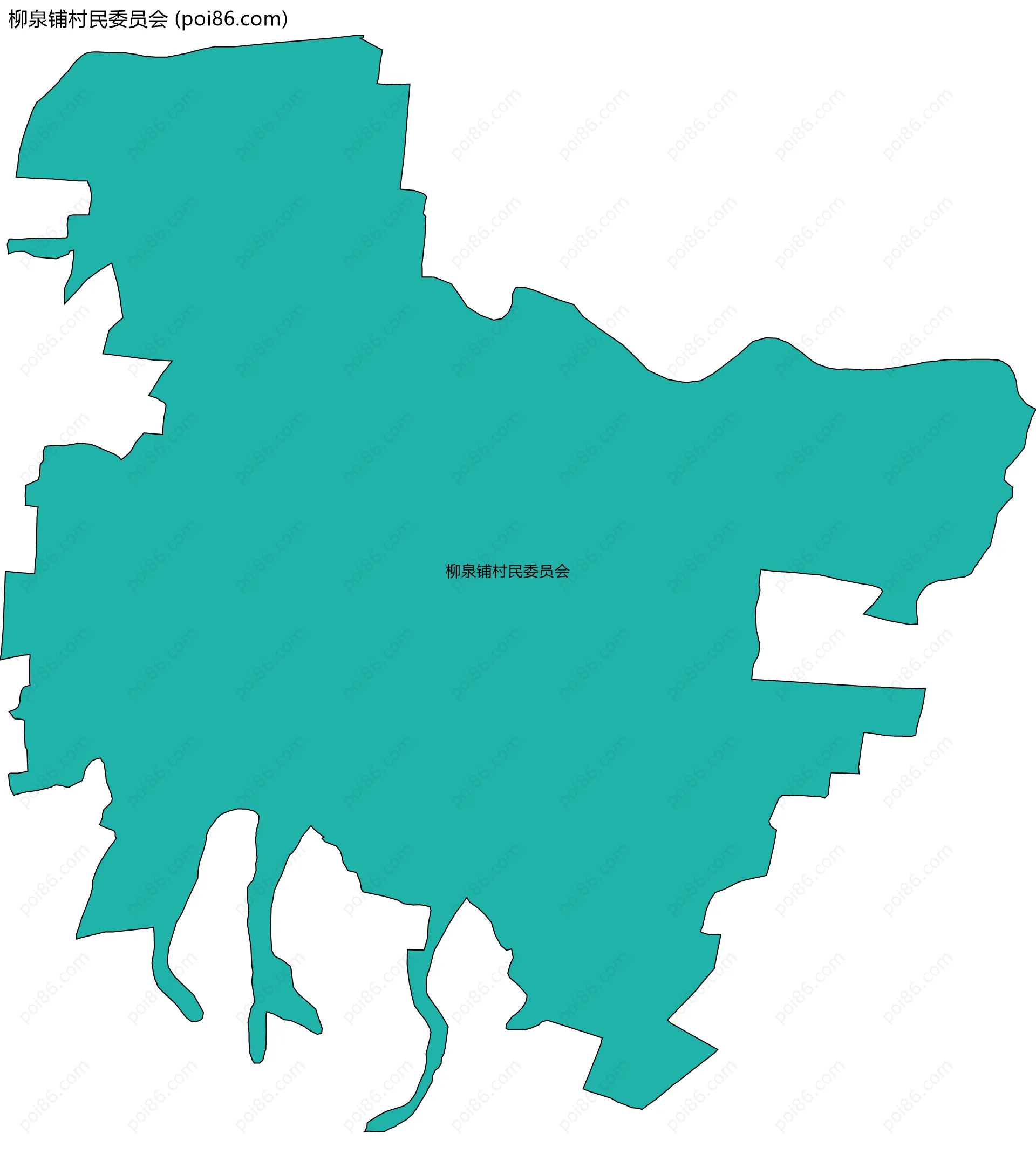 柳泉铺村民委员会边界地图