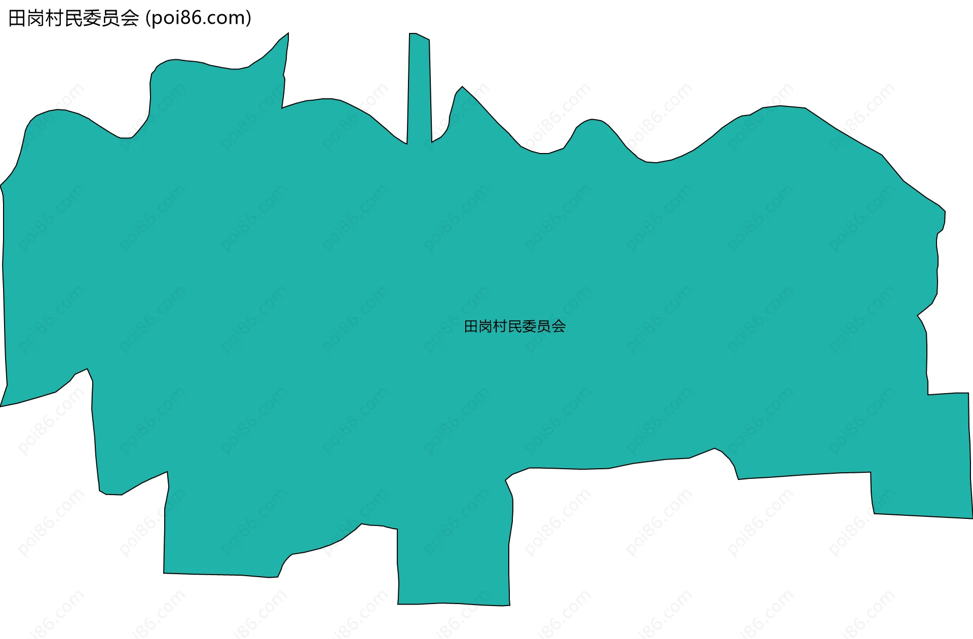田岗村民委员会边界地图