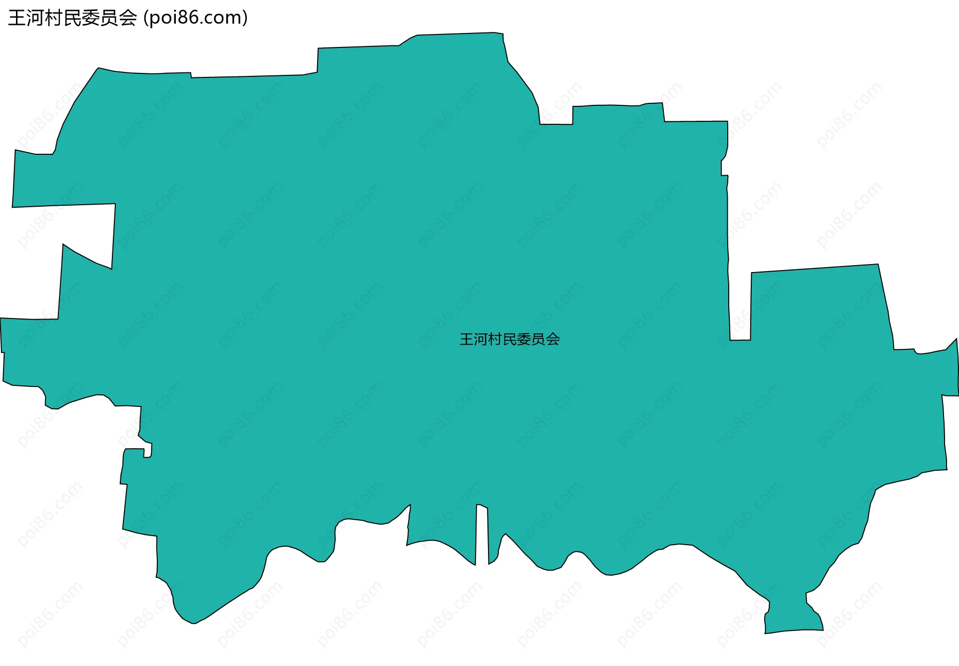 王河村民委员会边界地图