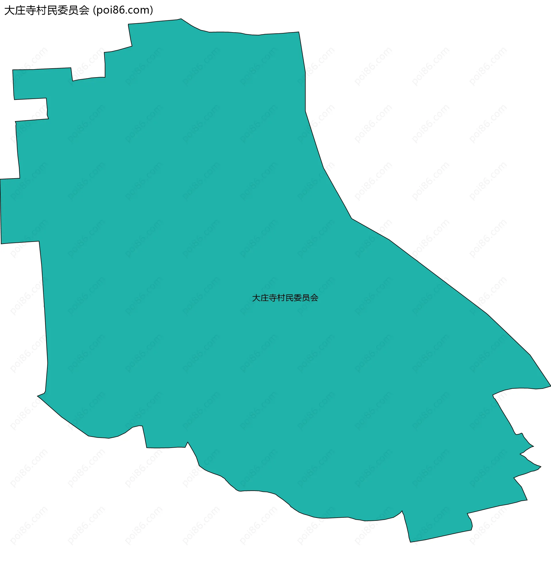 大庄寺村民委员会边界地图