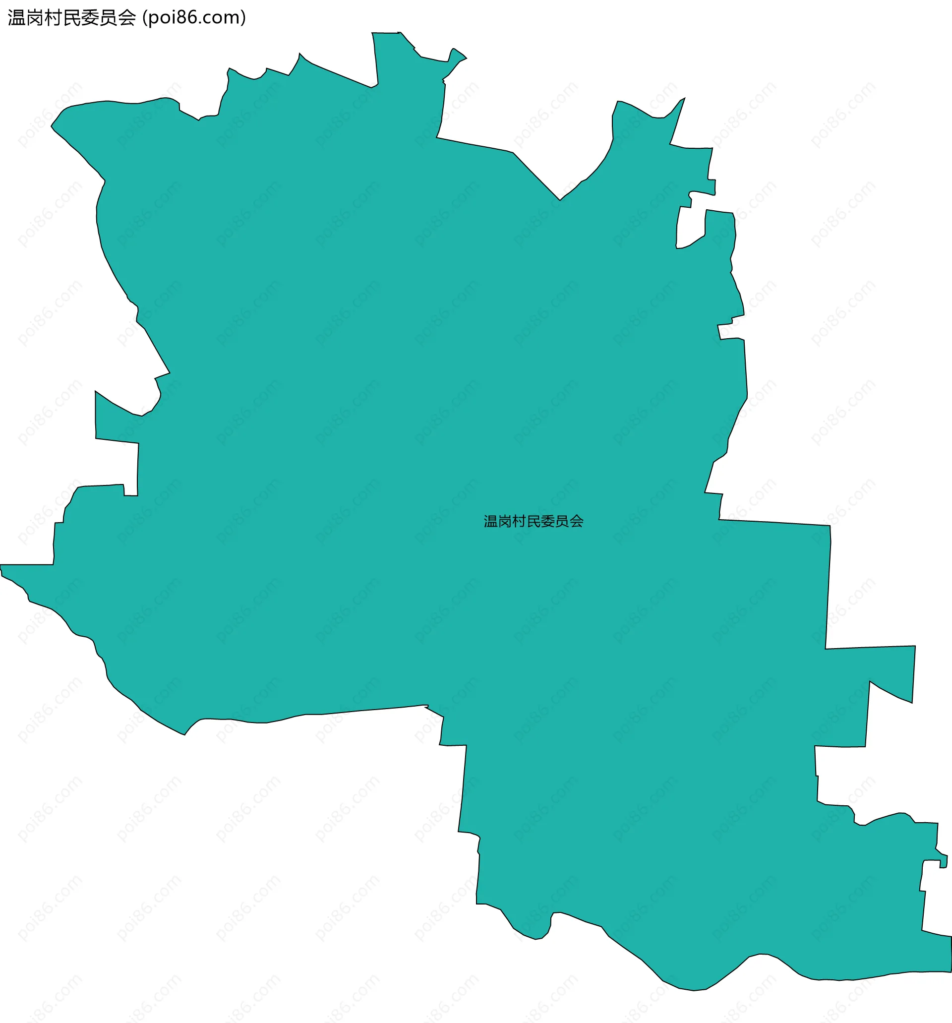 温岗村民委员会边界地图