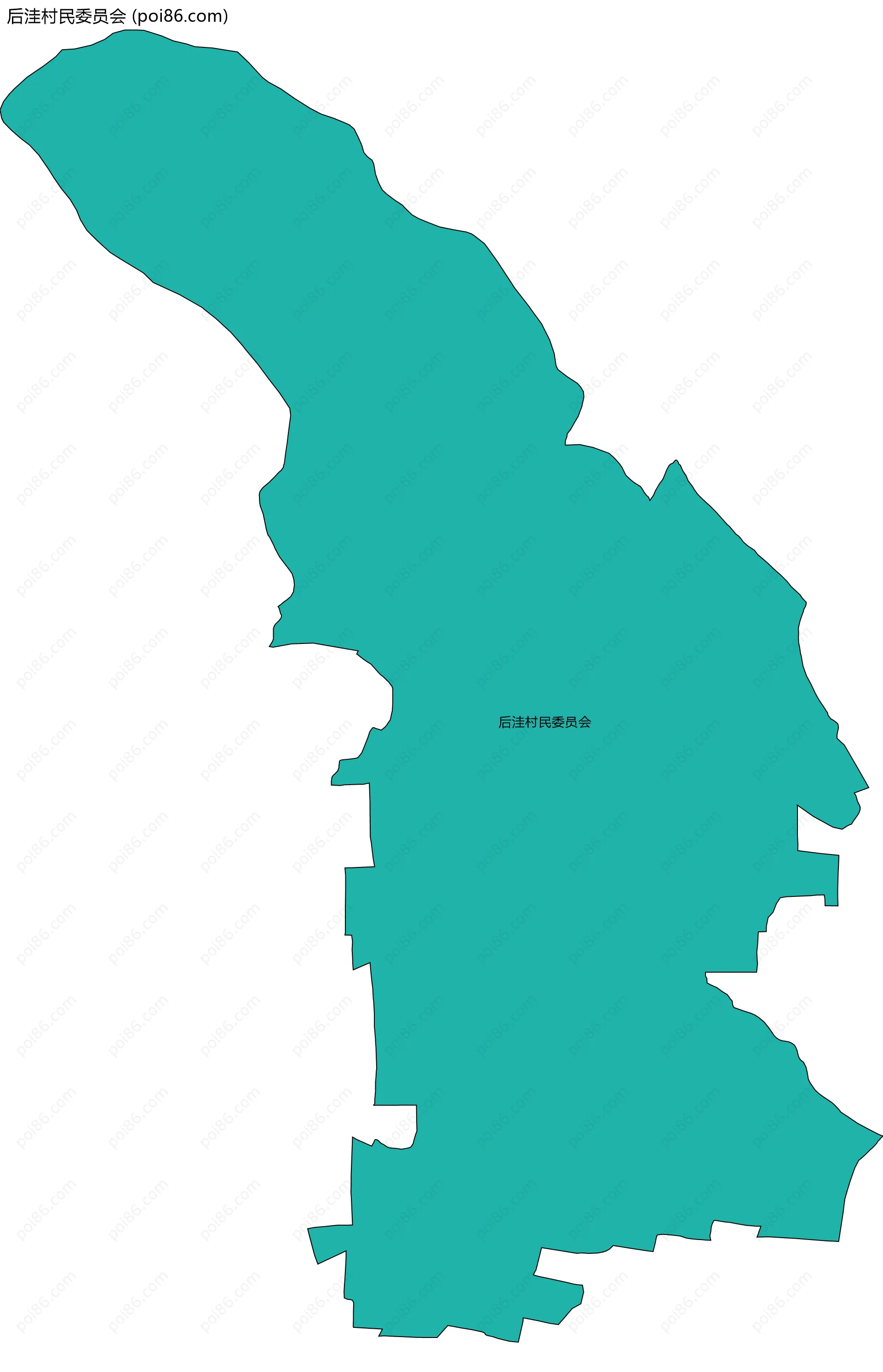 后洼村民委员会边界地图