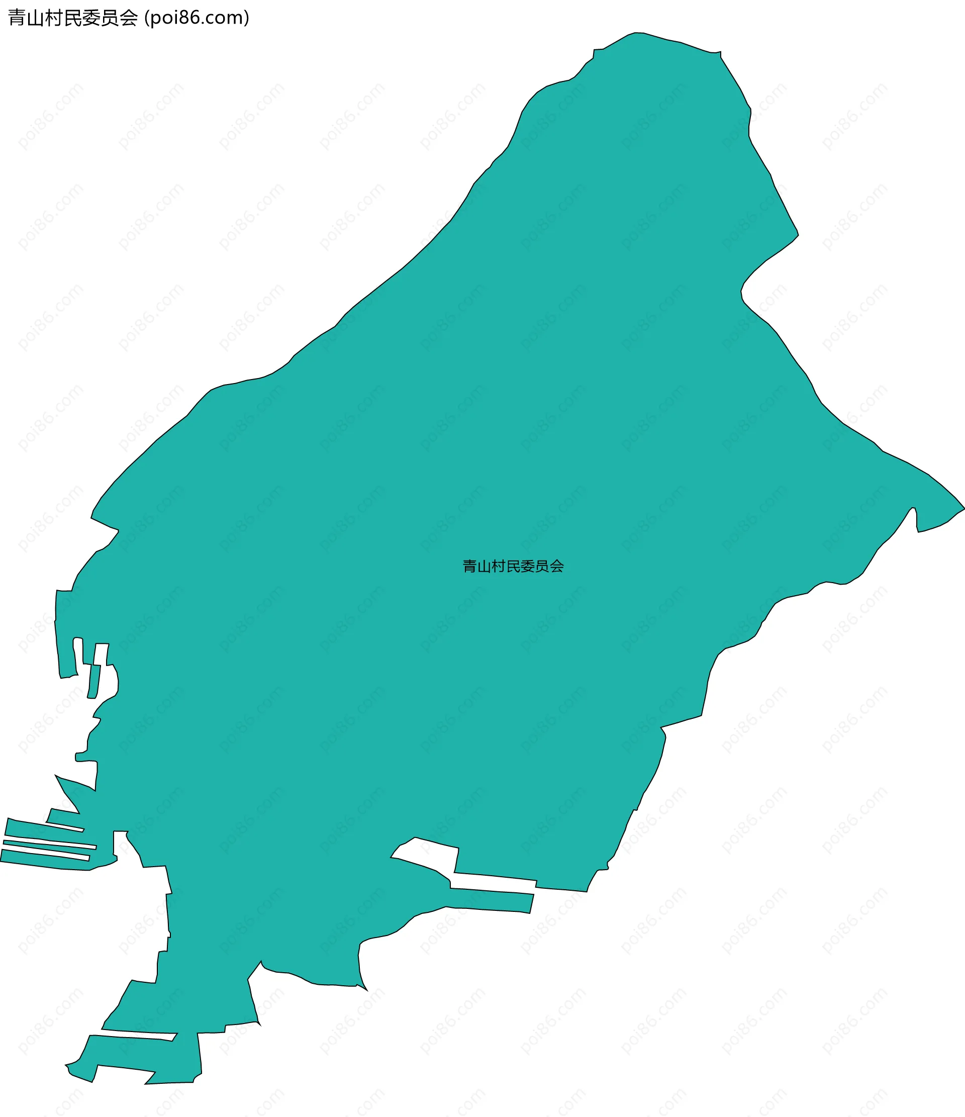 青山村民委员会边界地图