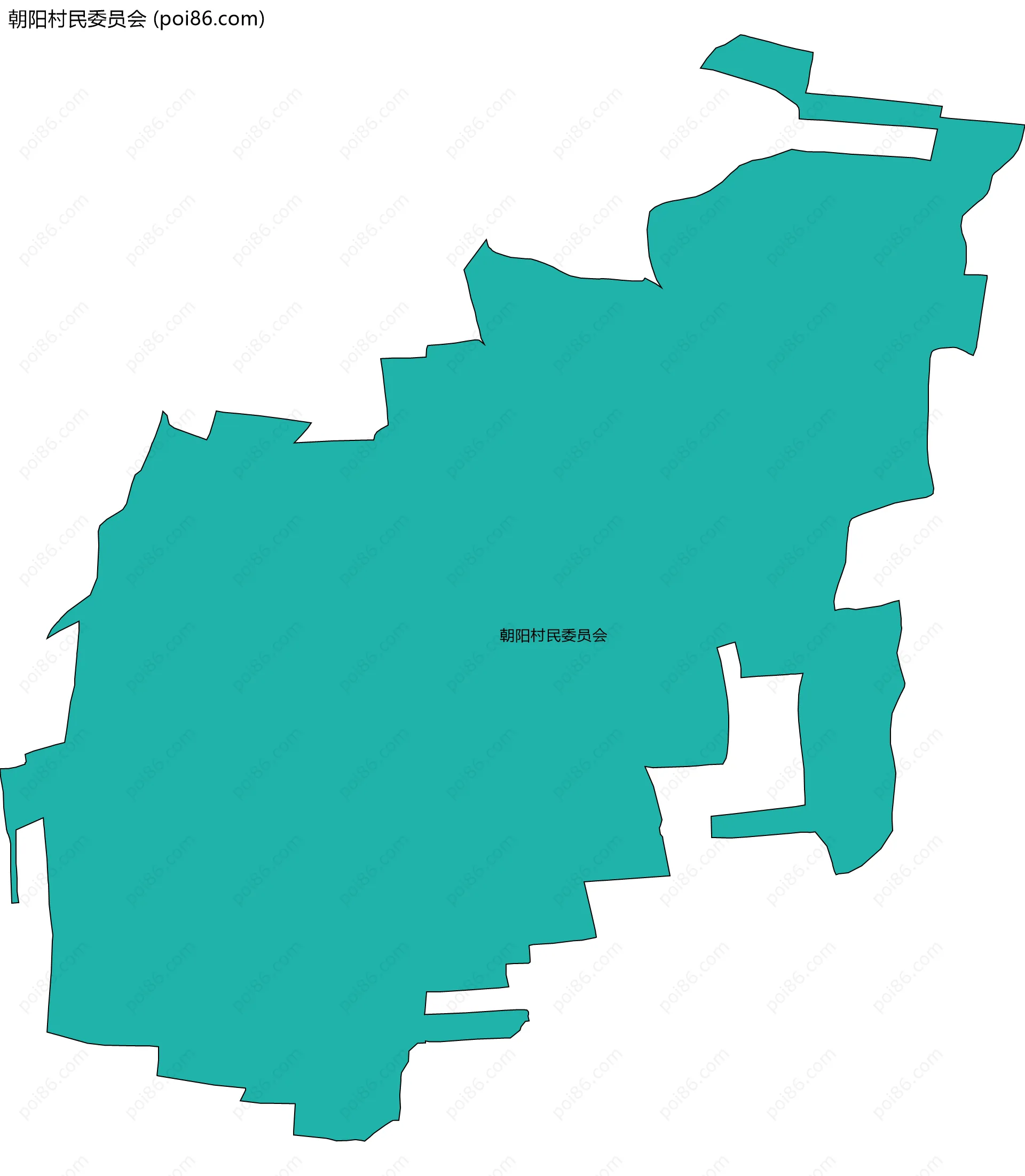 朝阳村民委员会边界地图