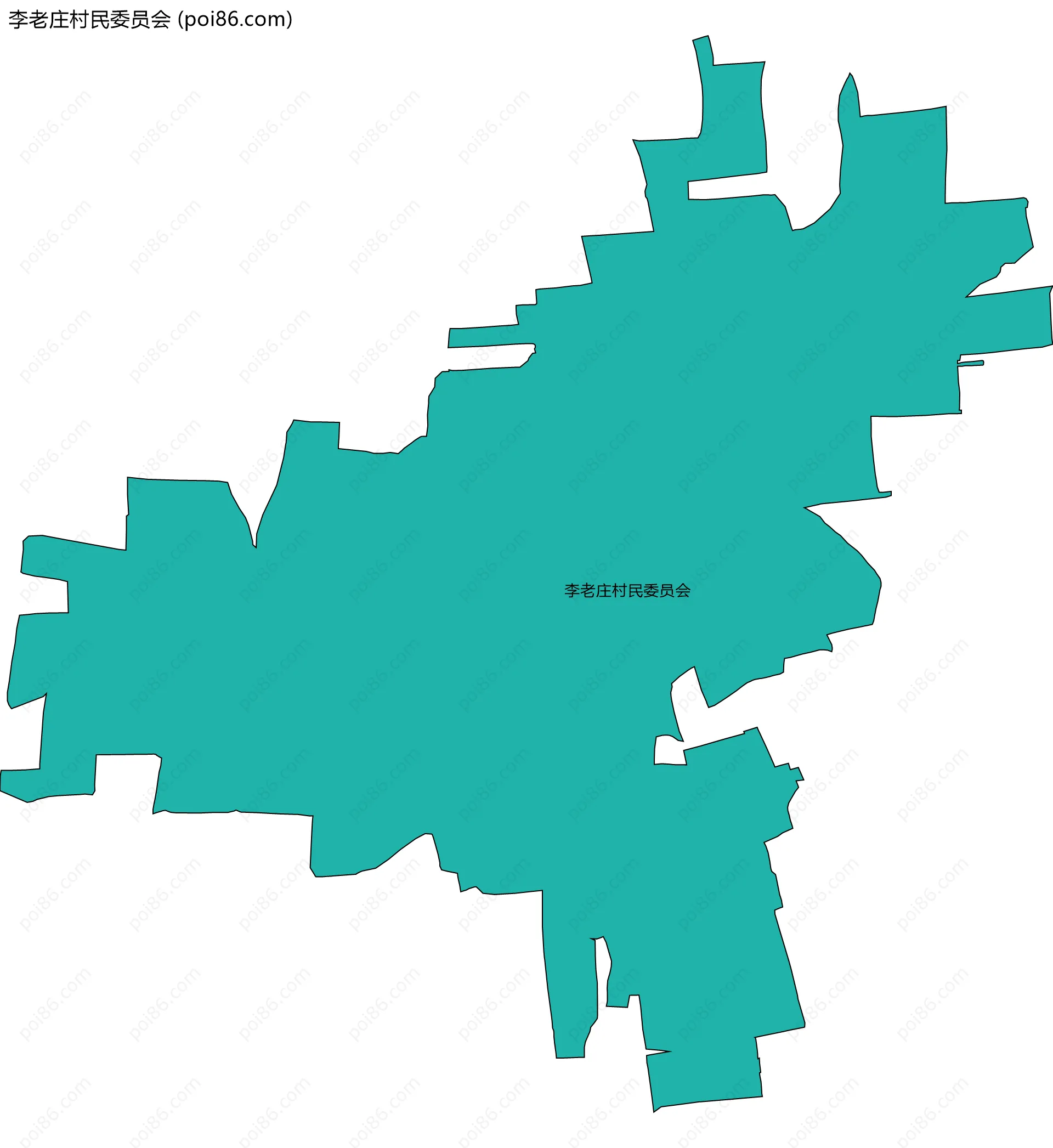 李老庄村民委员会边界地图