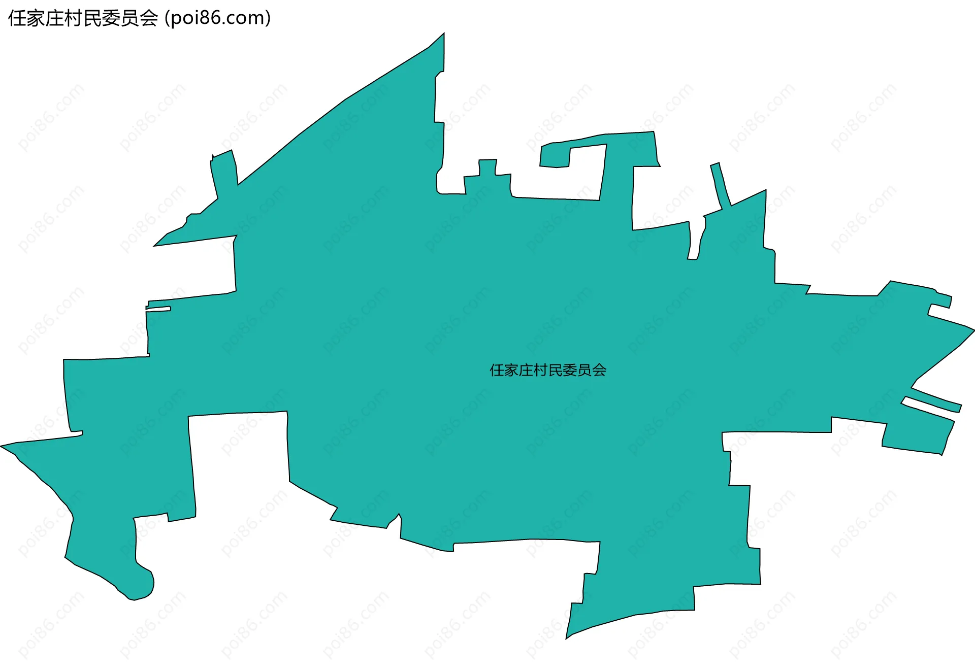 任家庄村民委员会边界地图