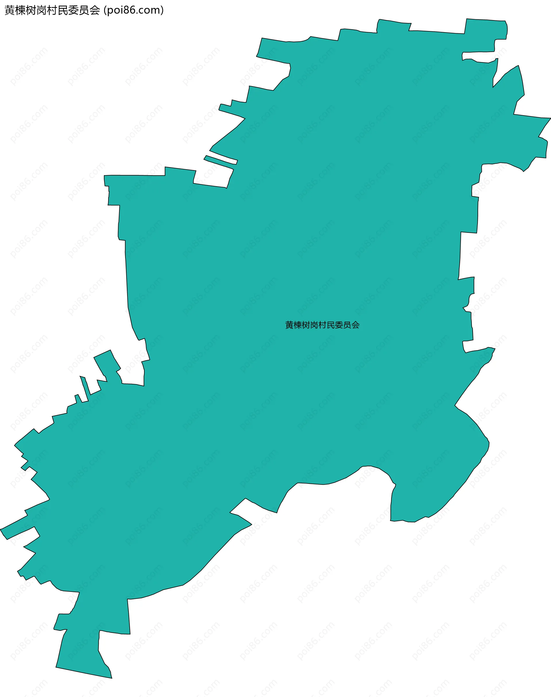 黄楝树岗村民委员会边界地图