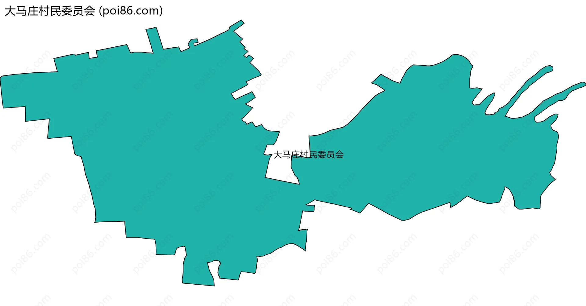 大马庄村民委员会边界地图