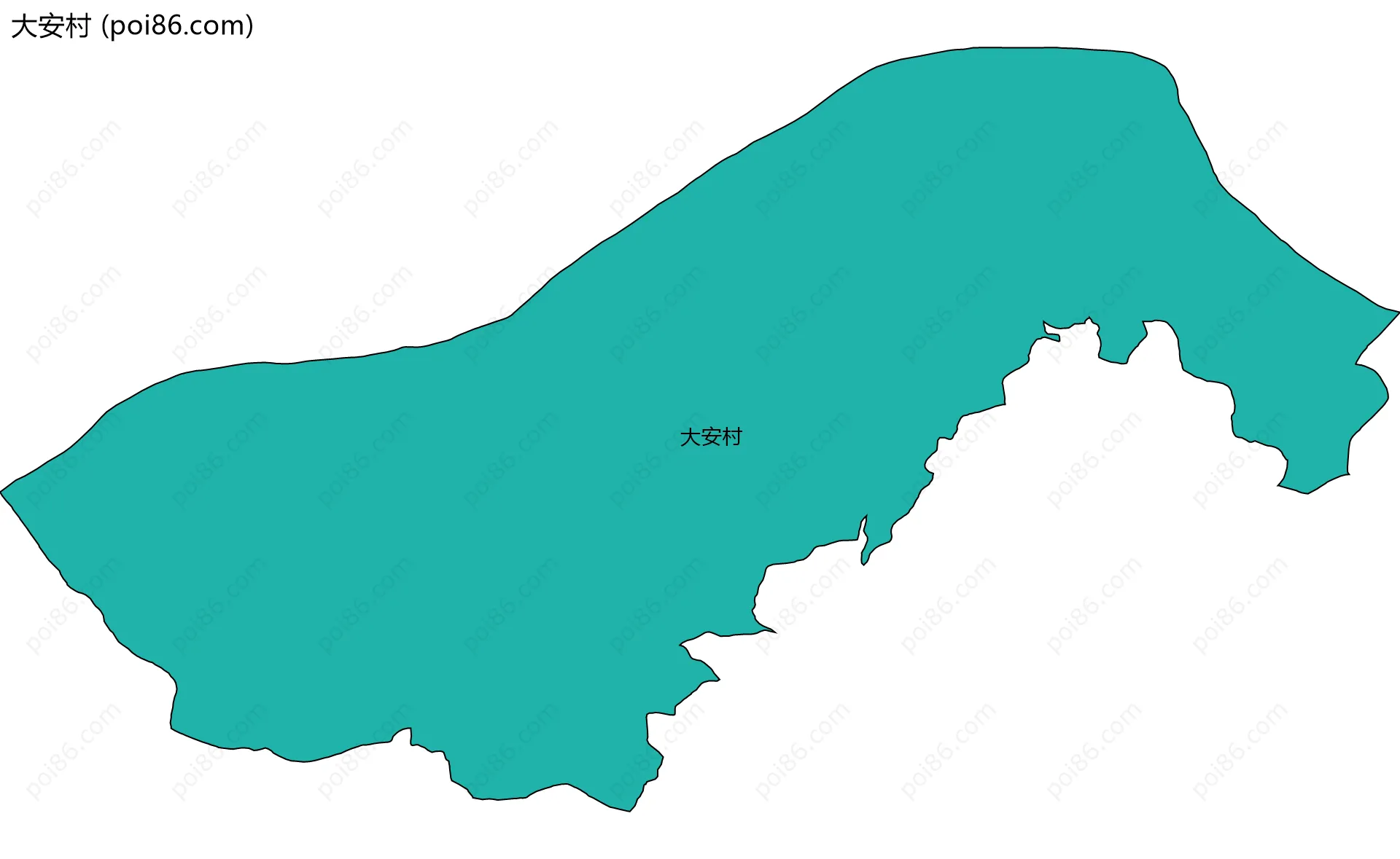 大安村边界地图