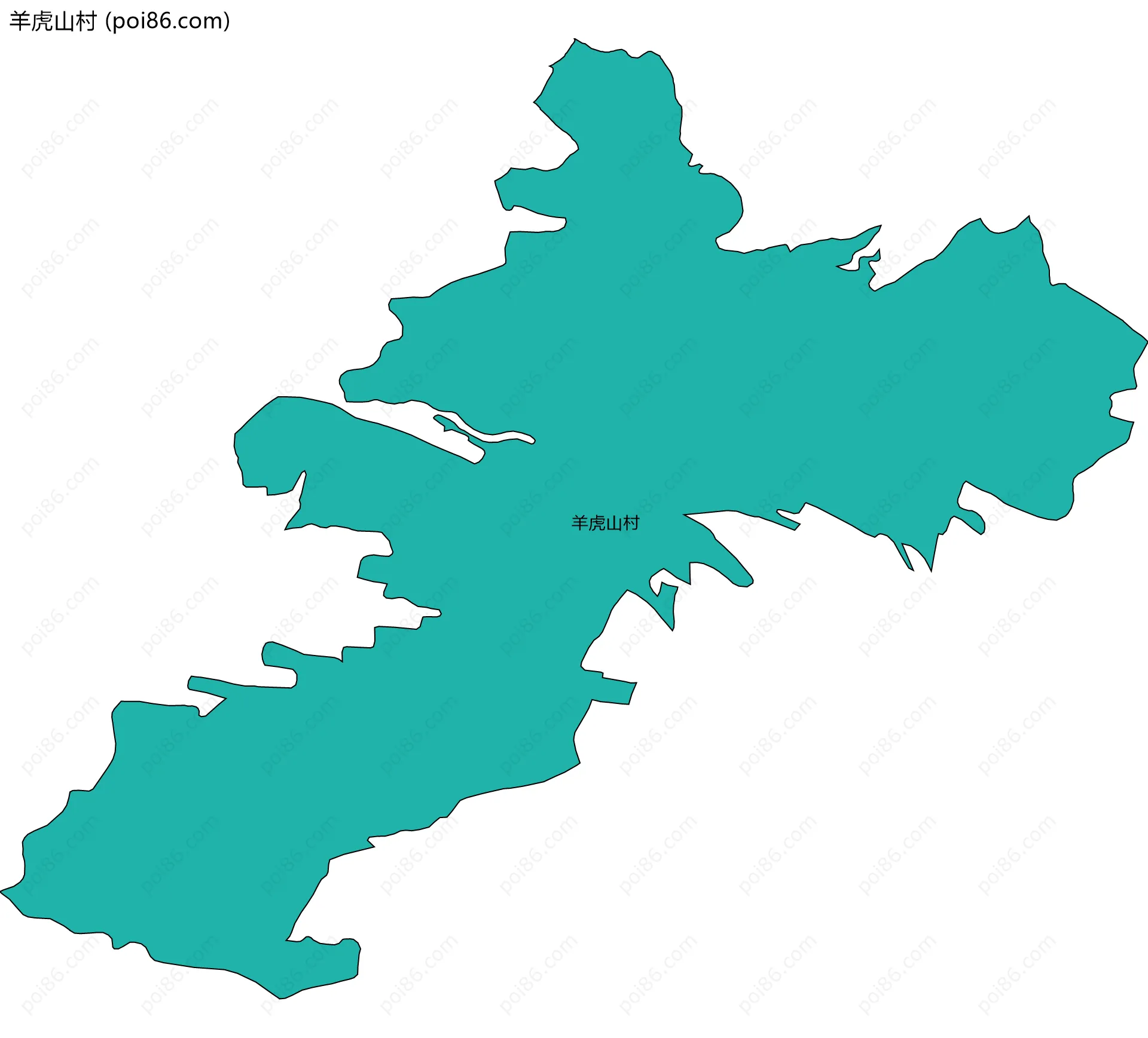 羊虎山村边界地图