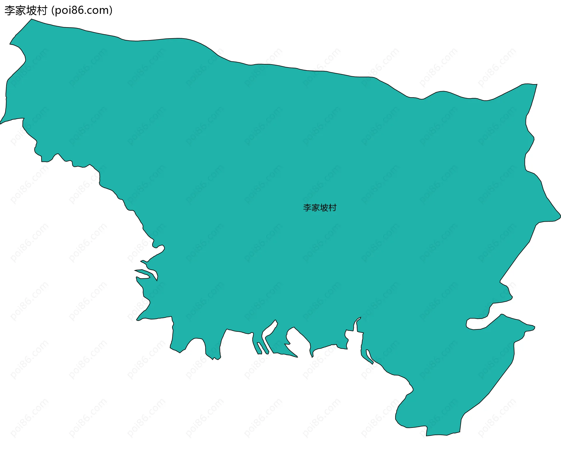 李家坡村边界地图