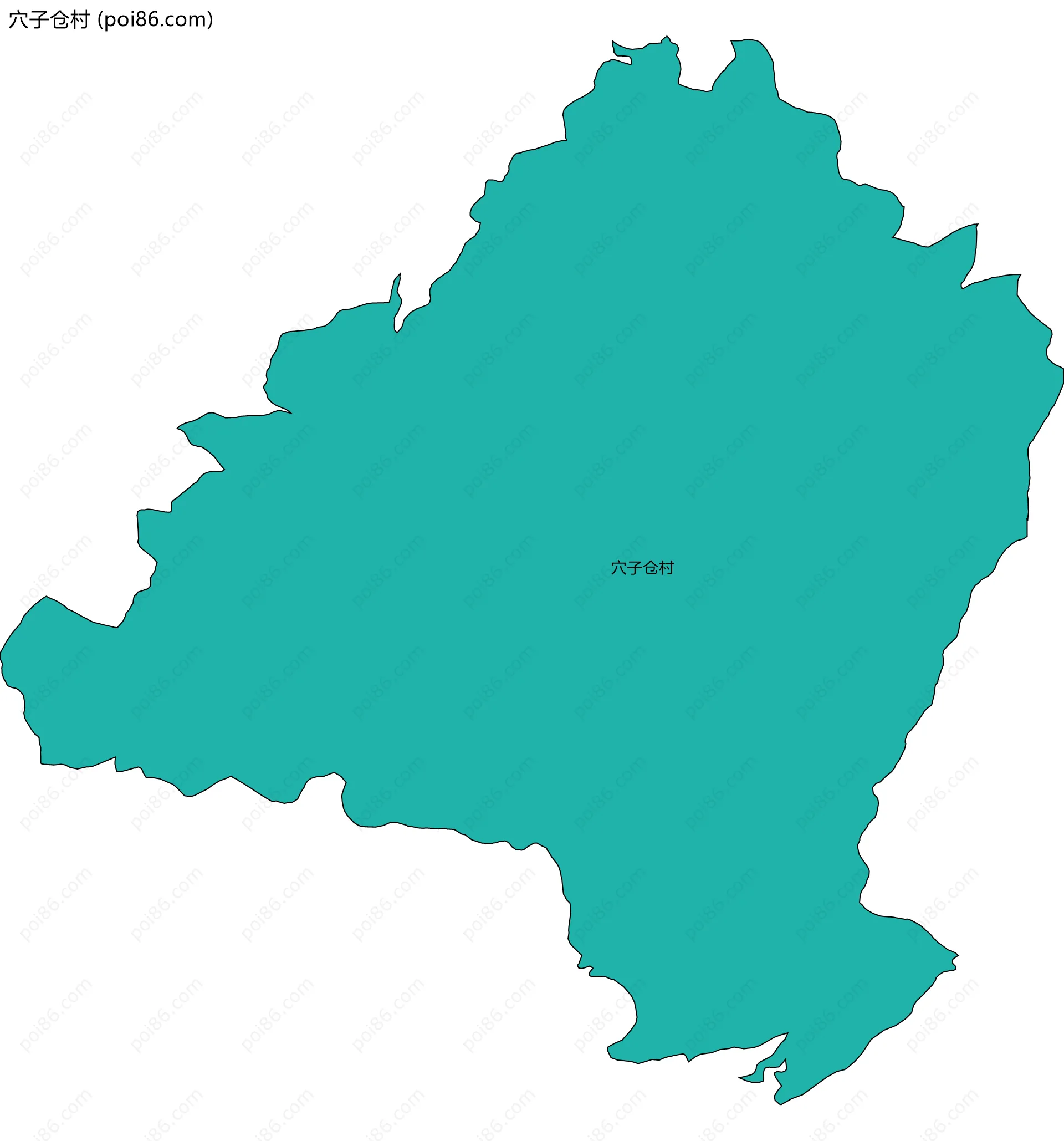 穴子仓村边界地图