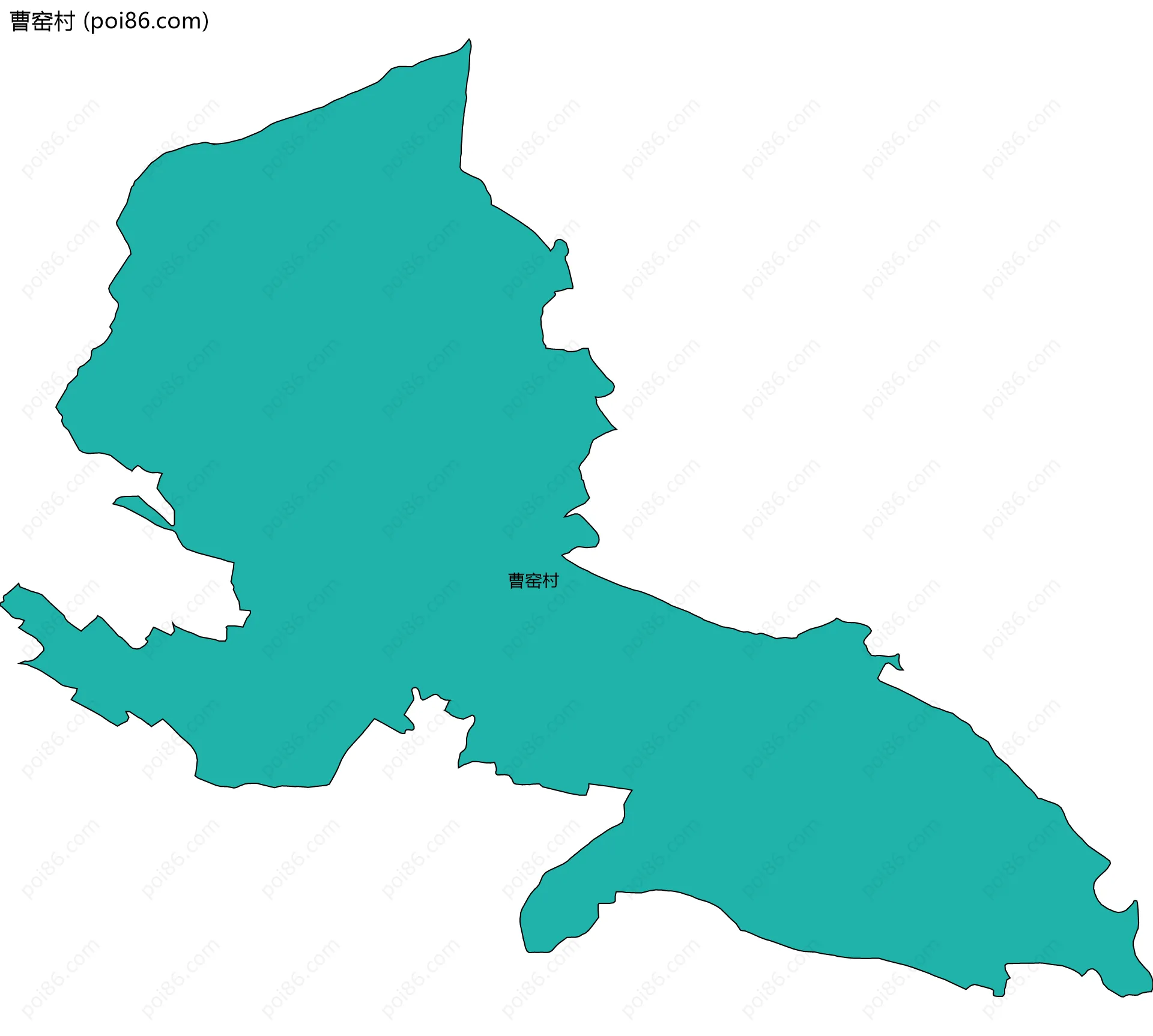 曹窑村边界地图