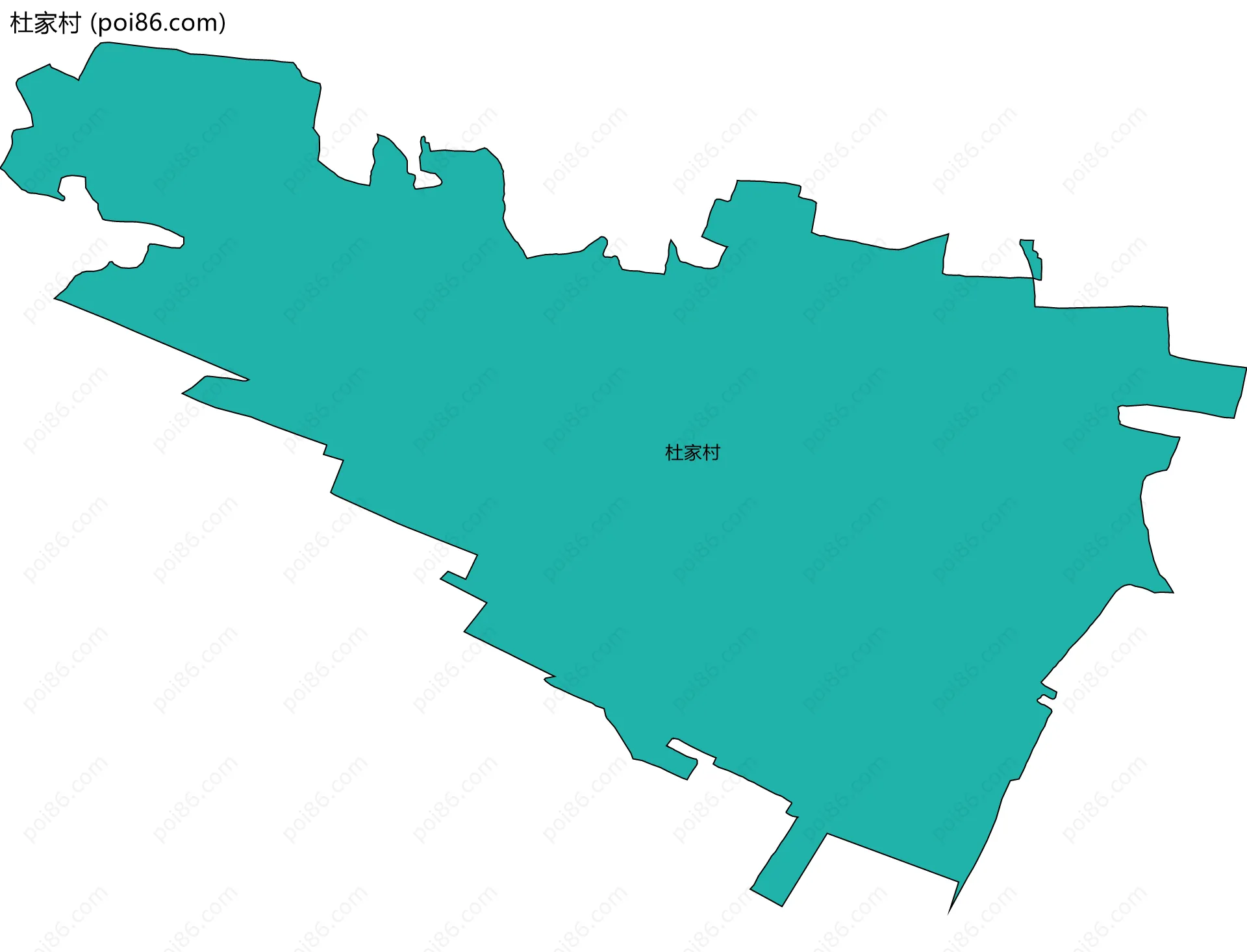 杜家村边界地图