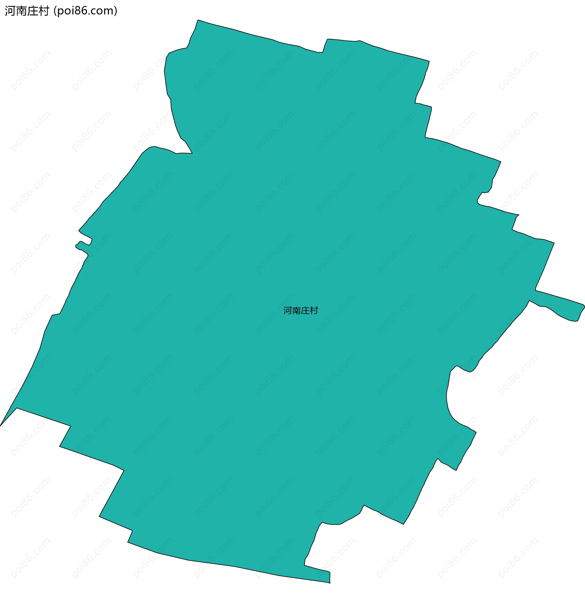 河南庄村边界地图