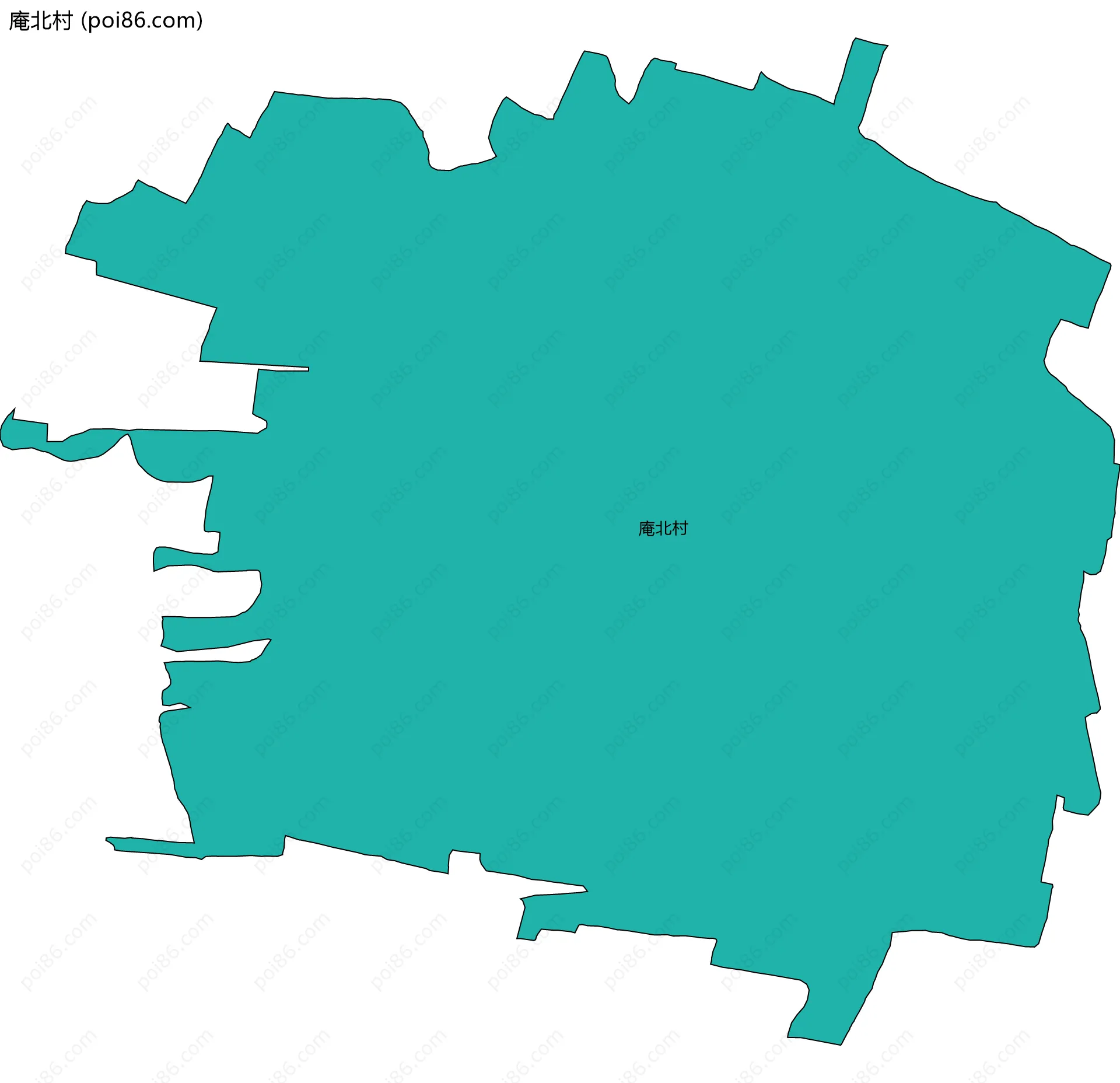 庵北村边界地图