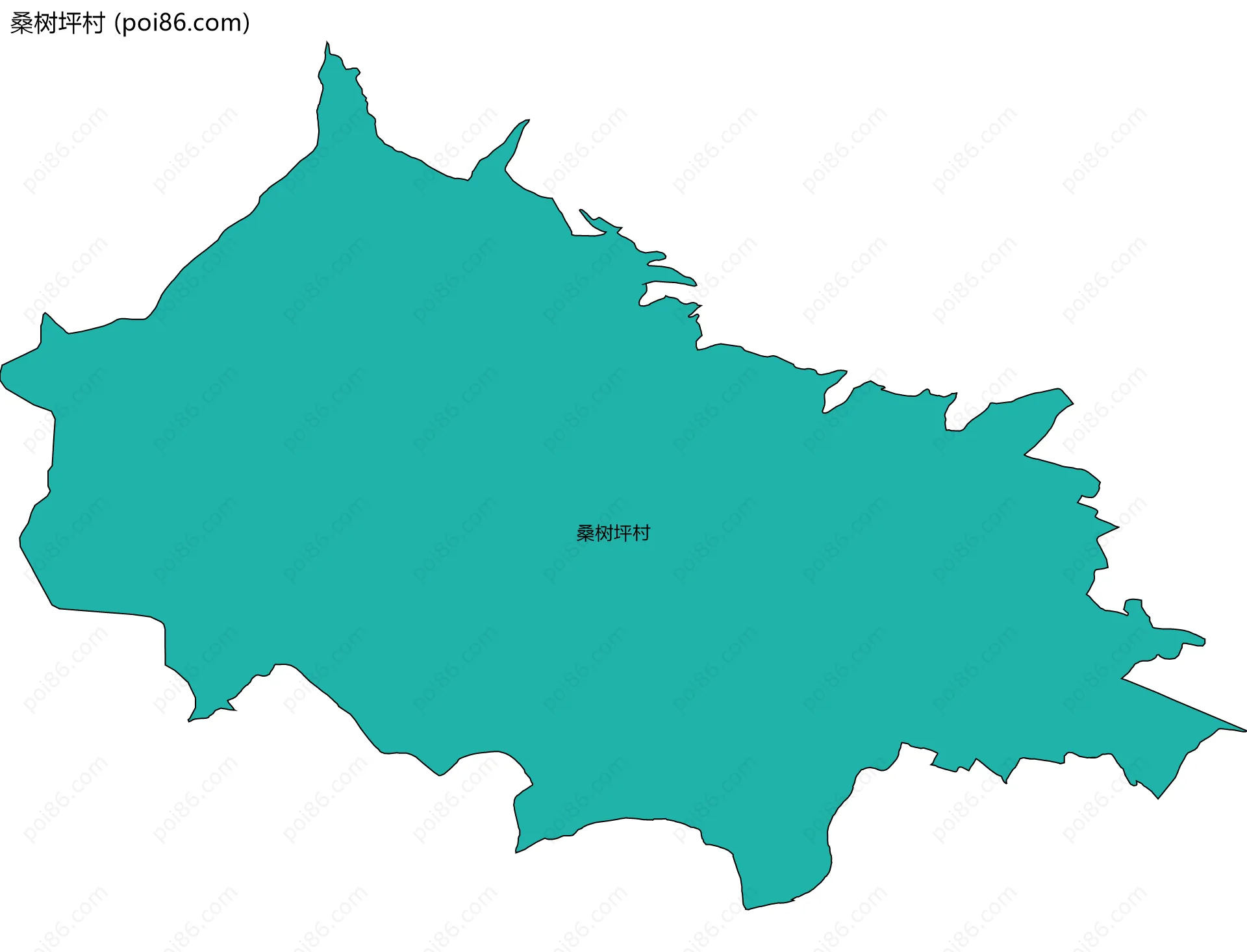 桑树坪村边界地图