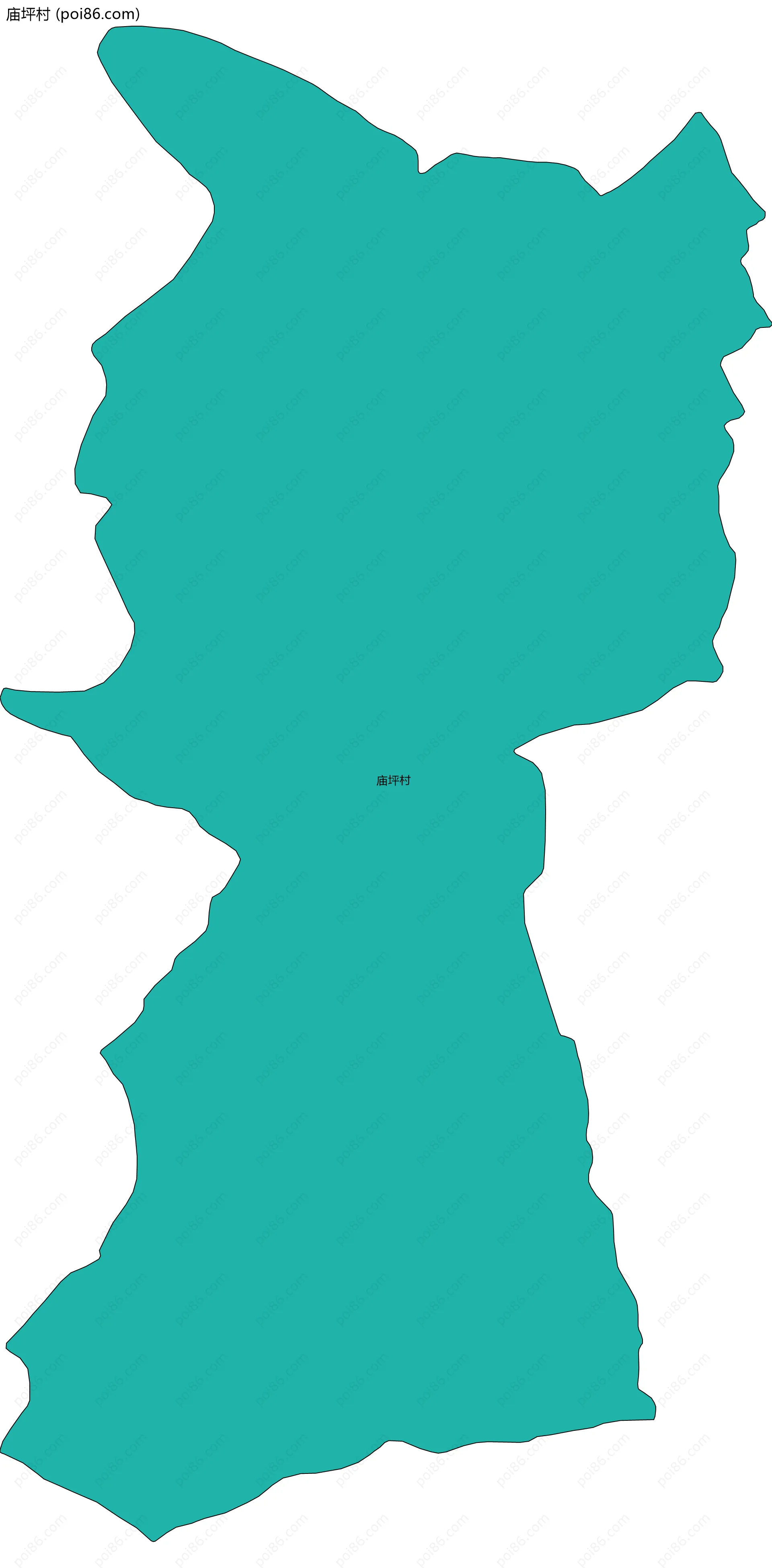 庙坪村边界地图