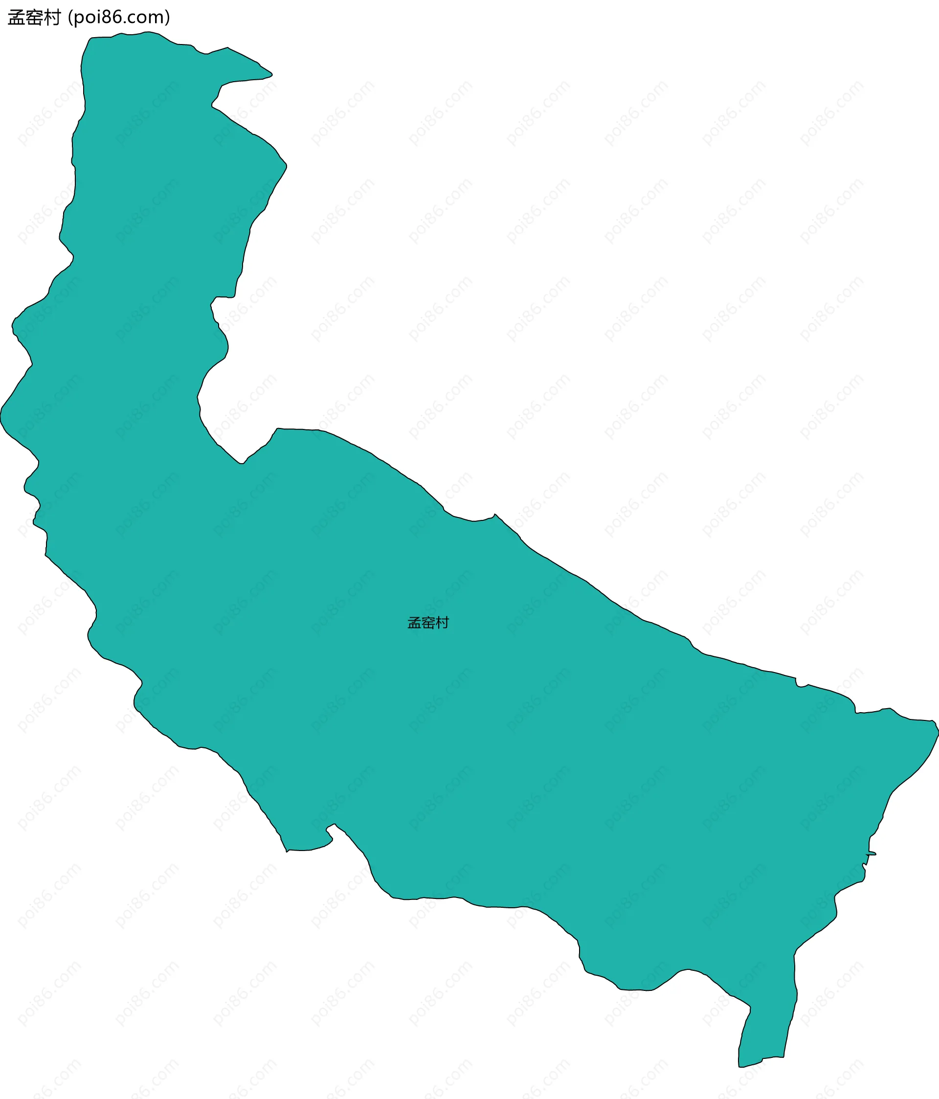 孟窑村边界地图
