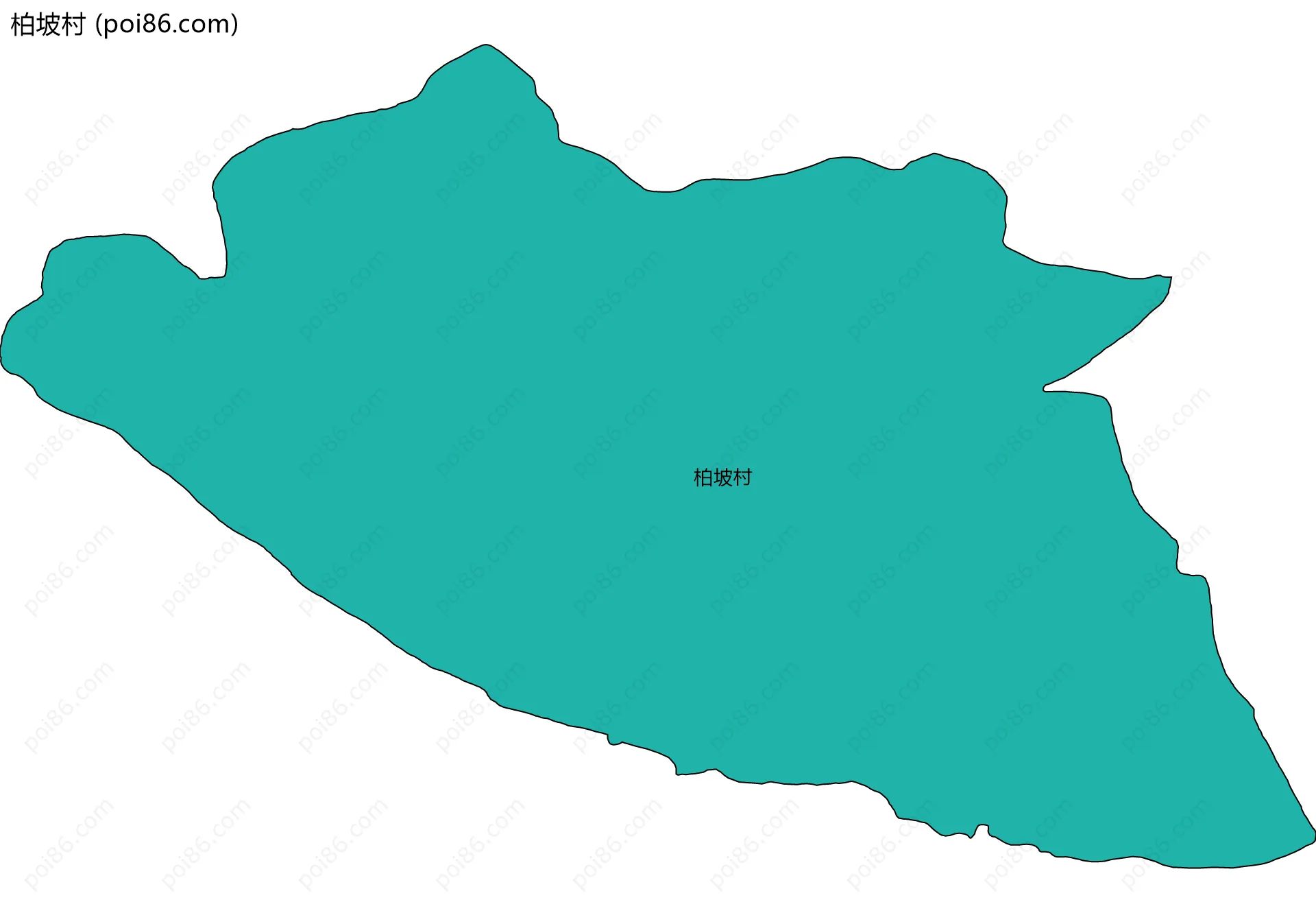 柏坡村边界地图