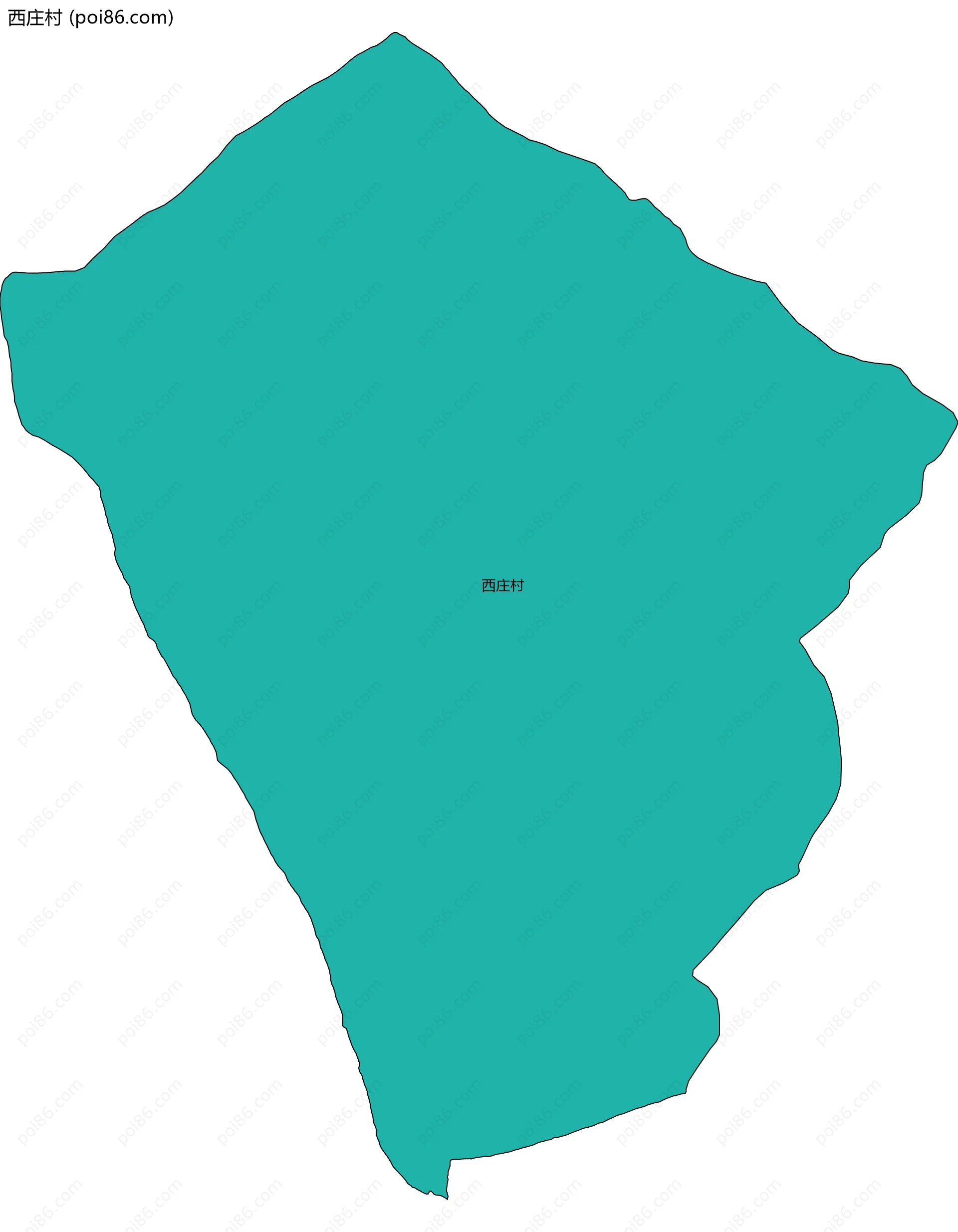 西庄村边界地图