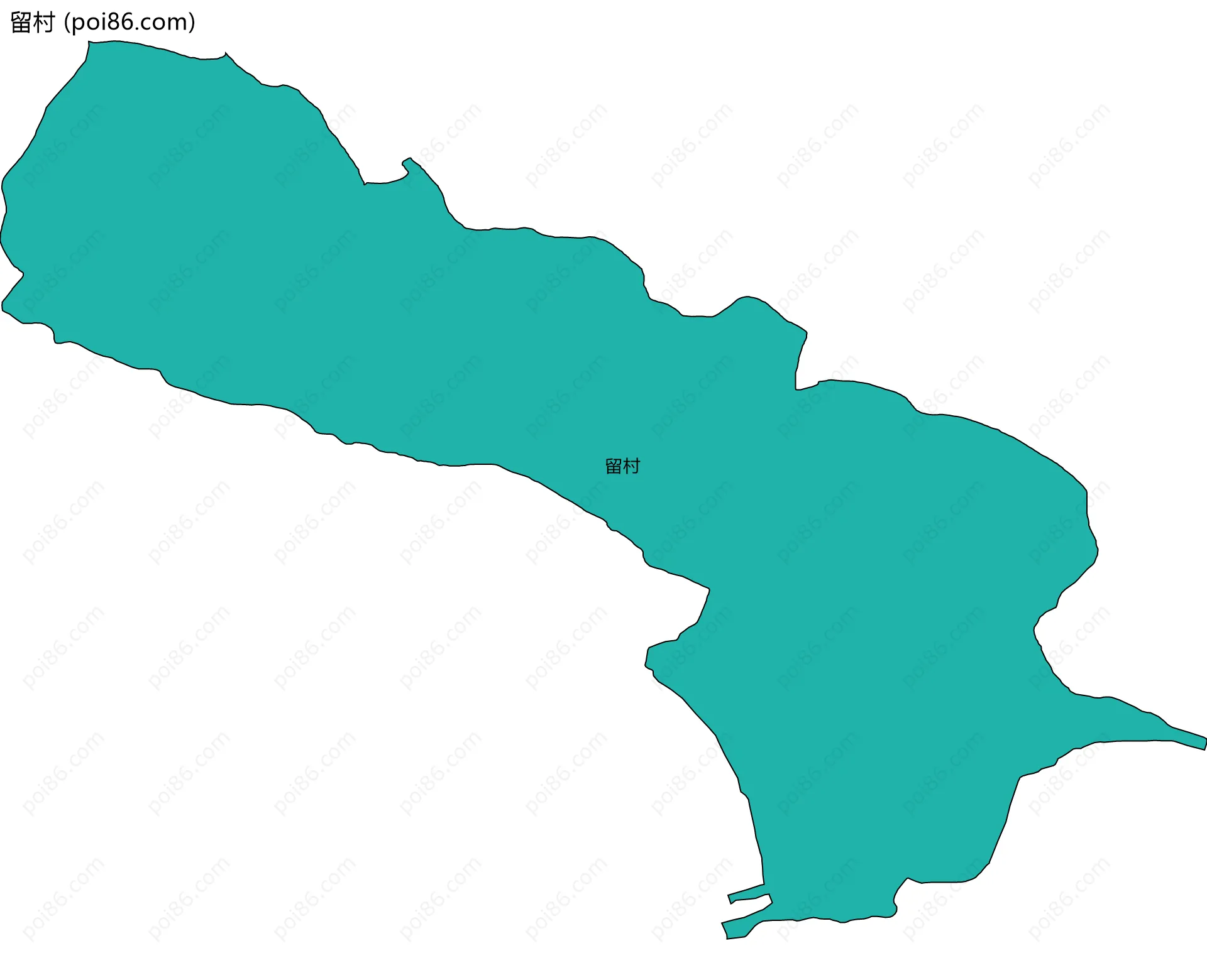留村边界地图