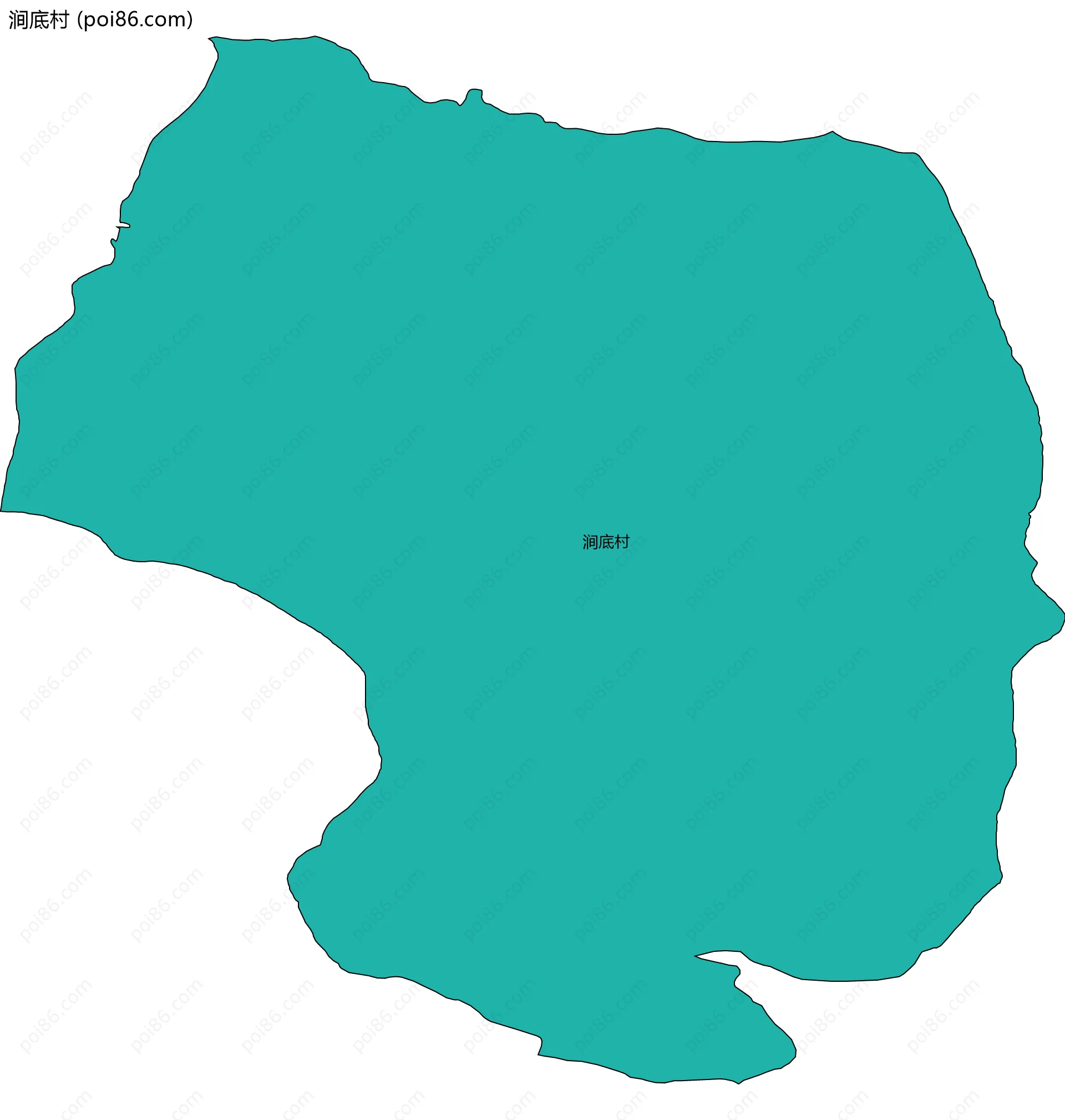涧底村边界地图