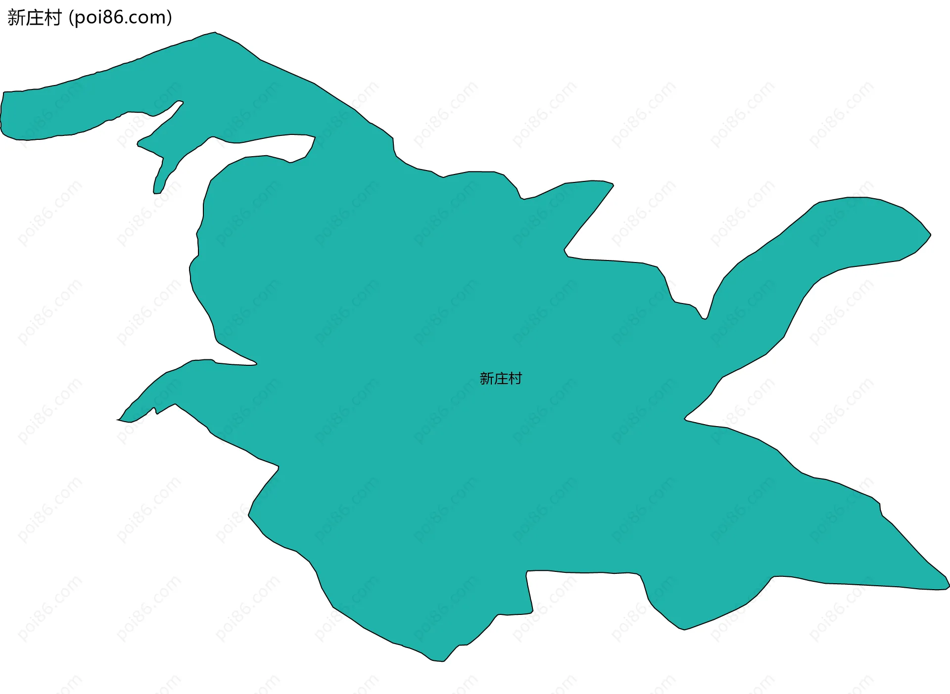 新庄村边界地图