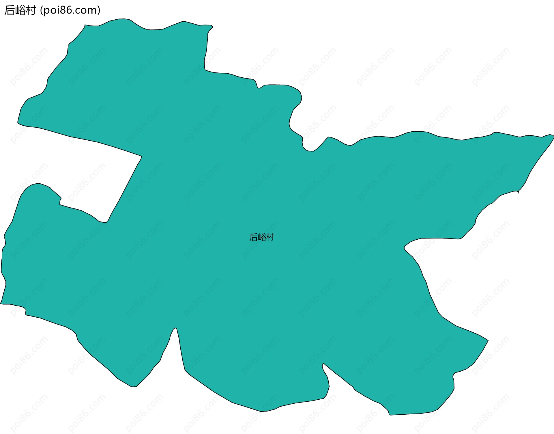 后峪村边界地图