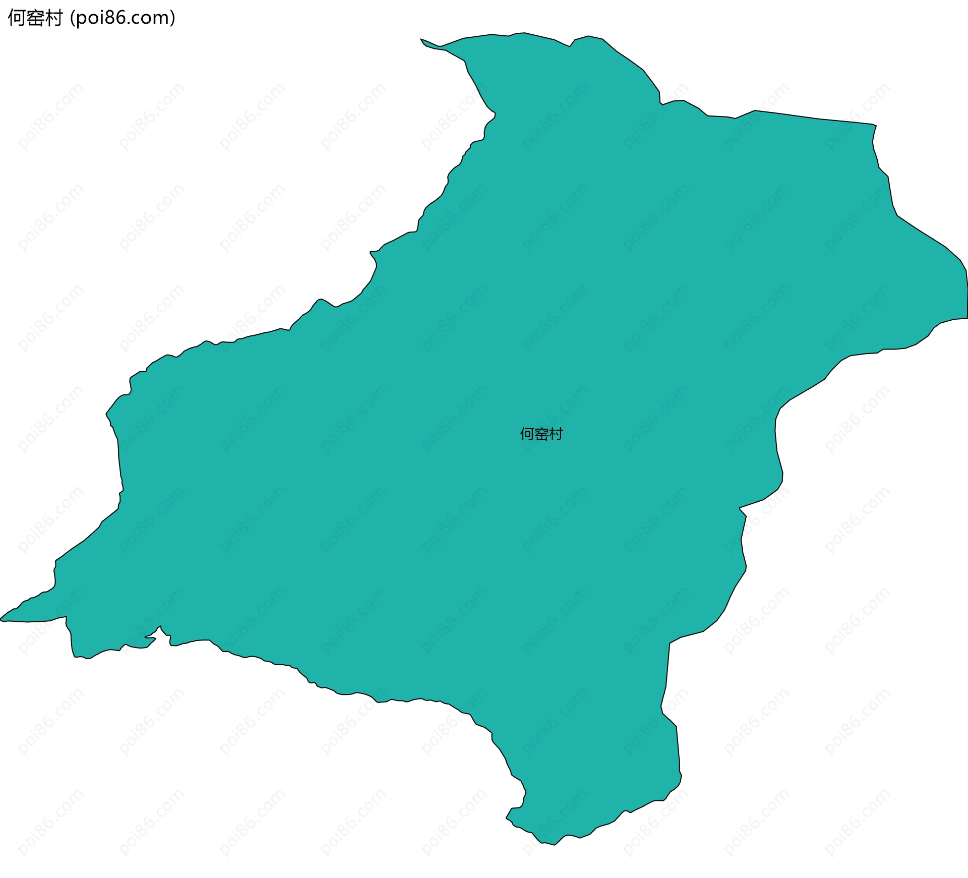 何窑村边界地图