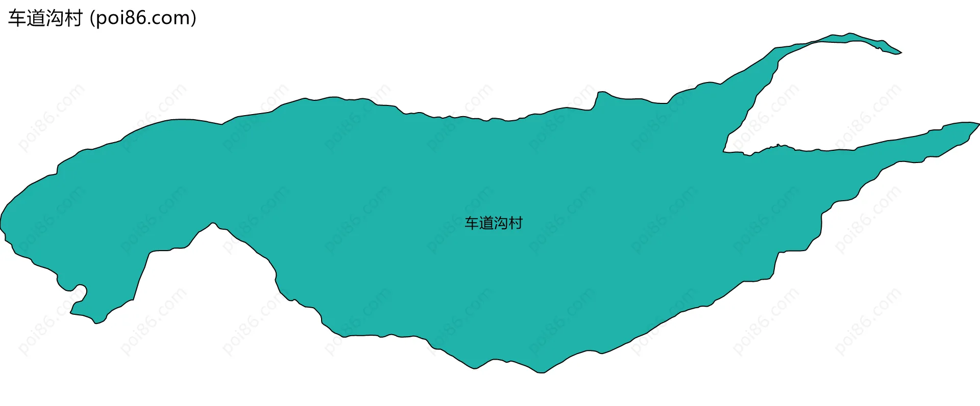 车道沟村边界地图
