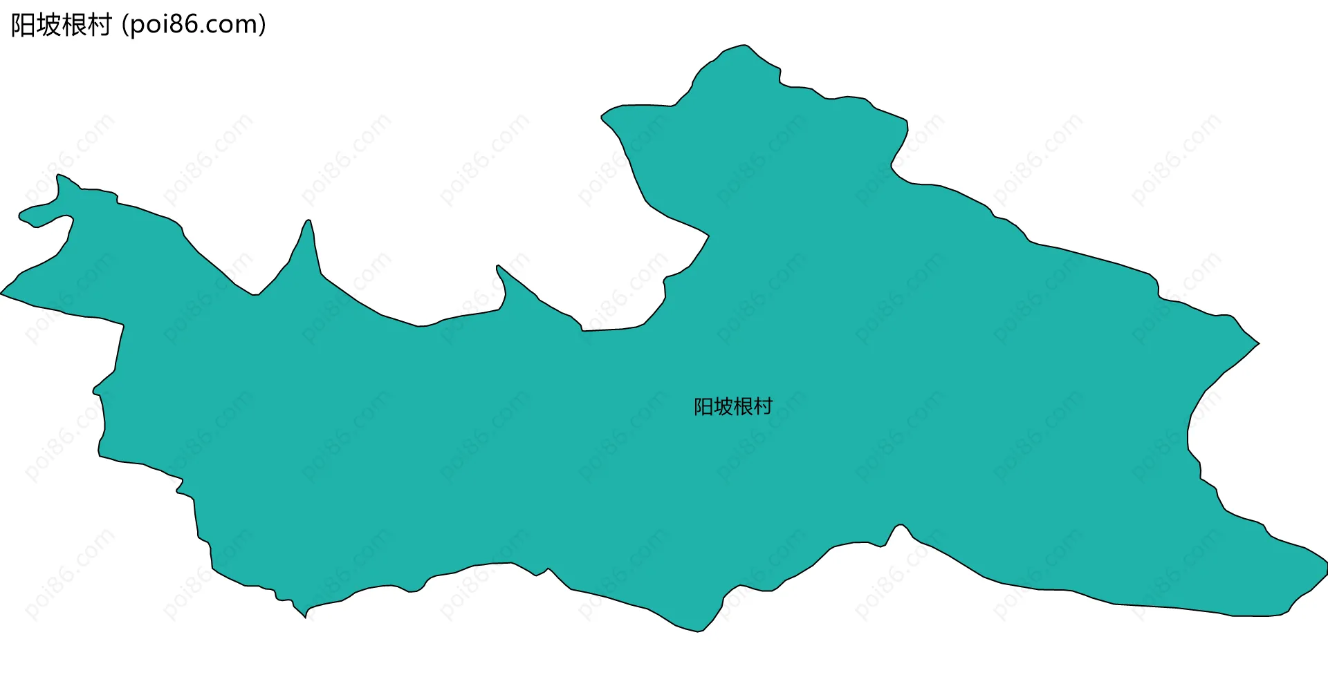 阳坡根村边界地图