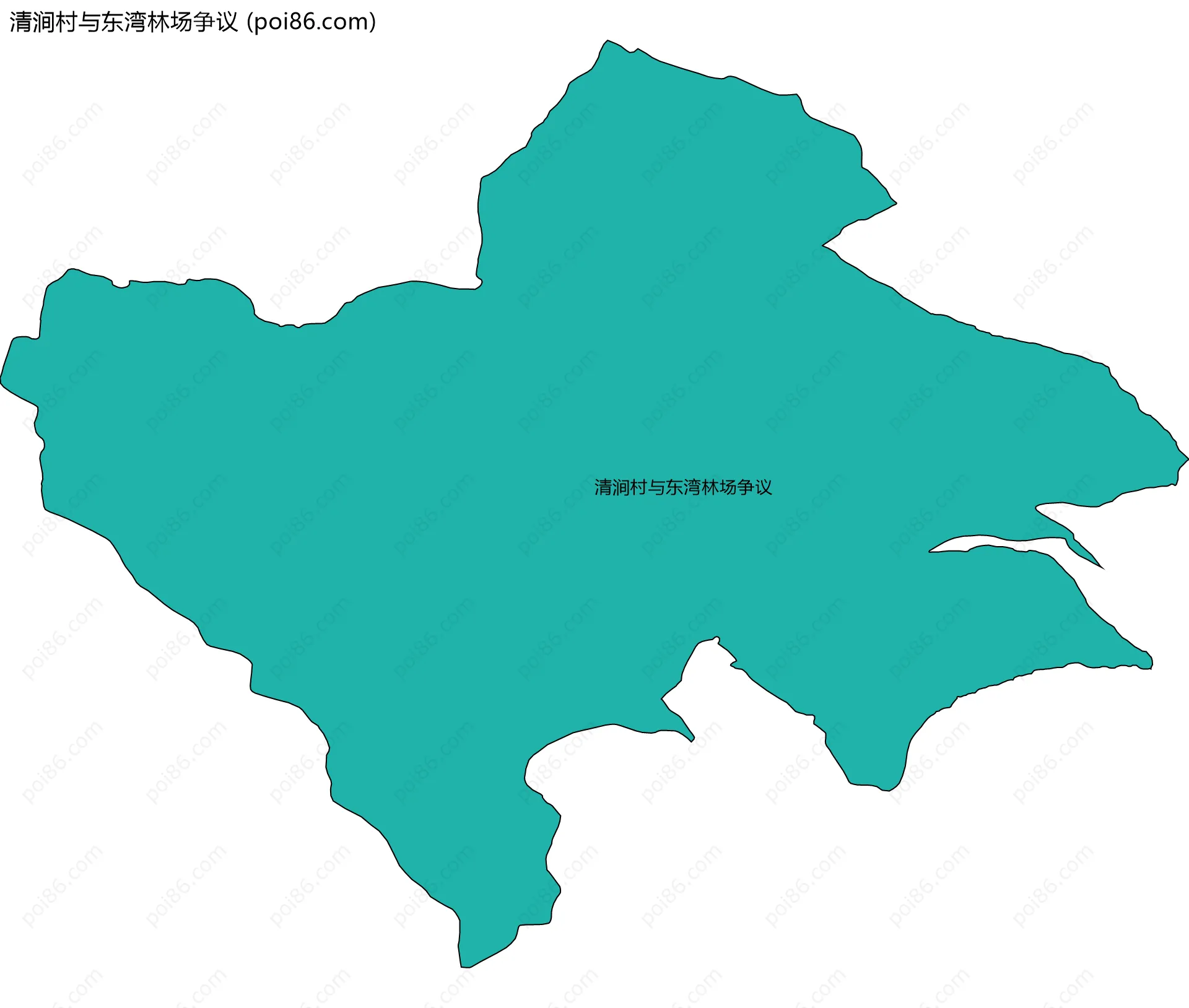 清涧村与东湾林场争议边界地图