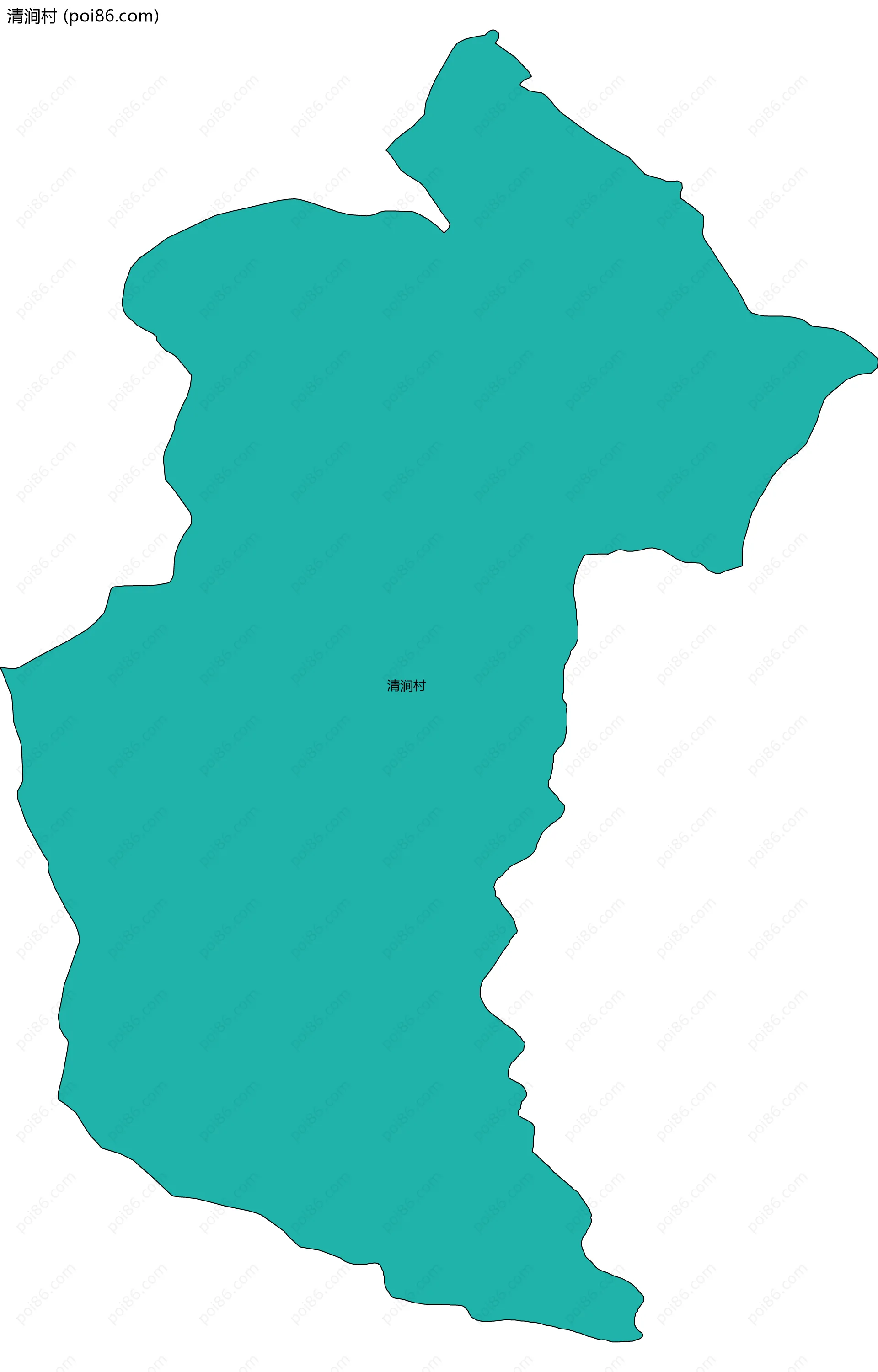 清涧村边界地图