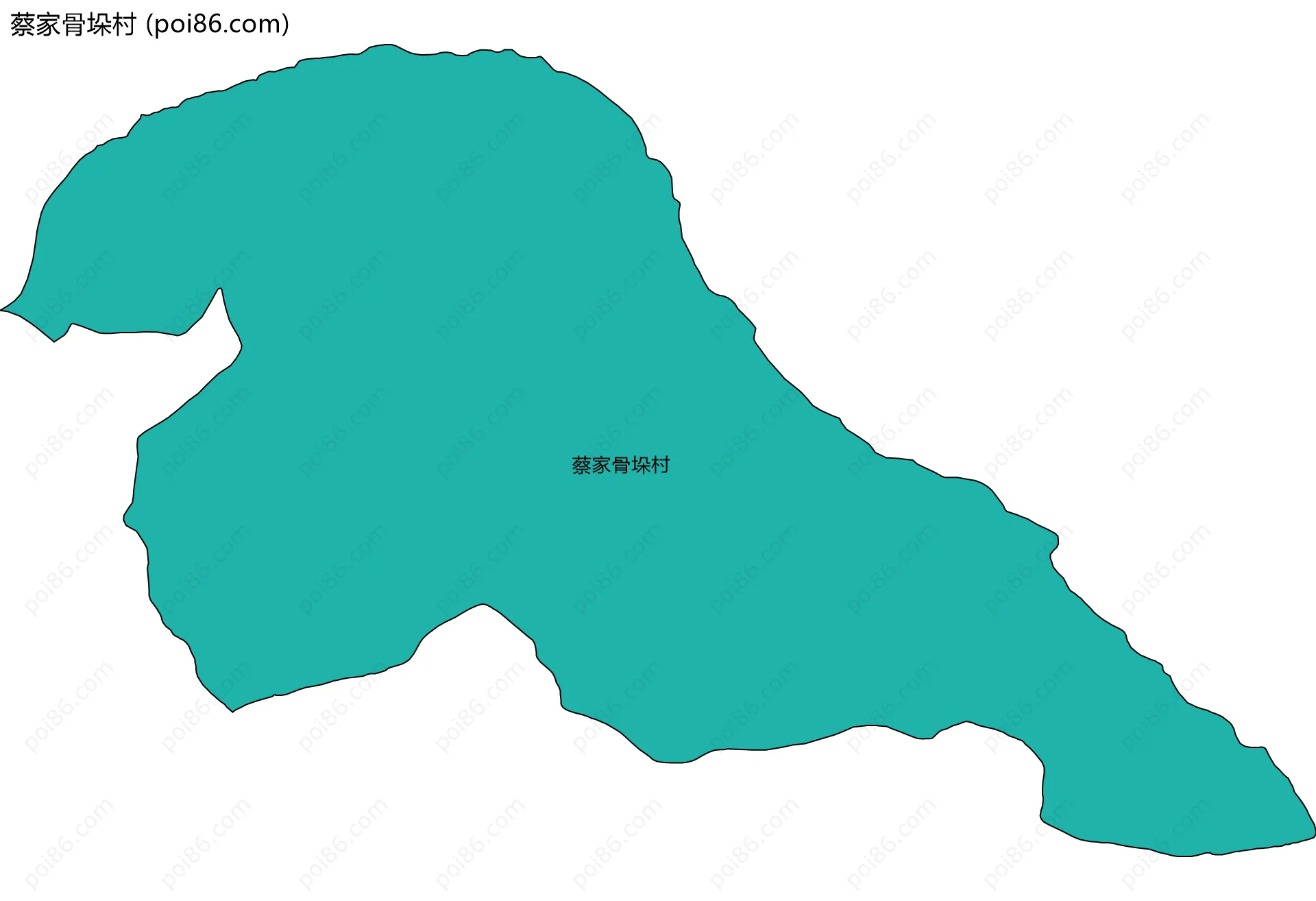 蔡家骨垛村边界地图