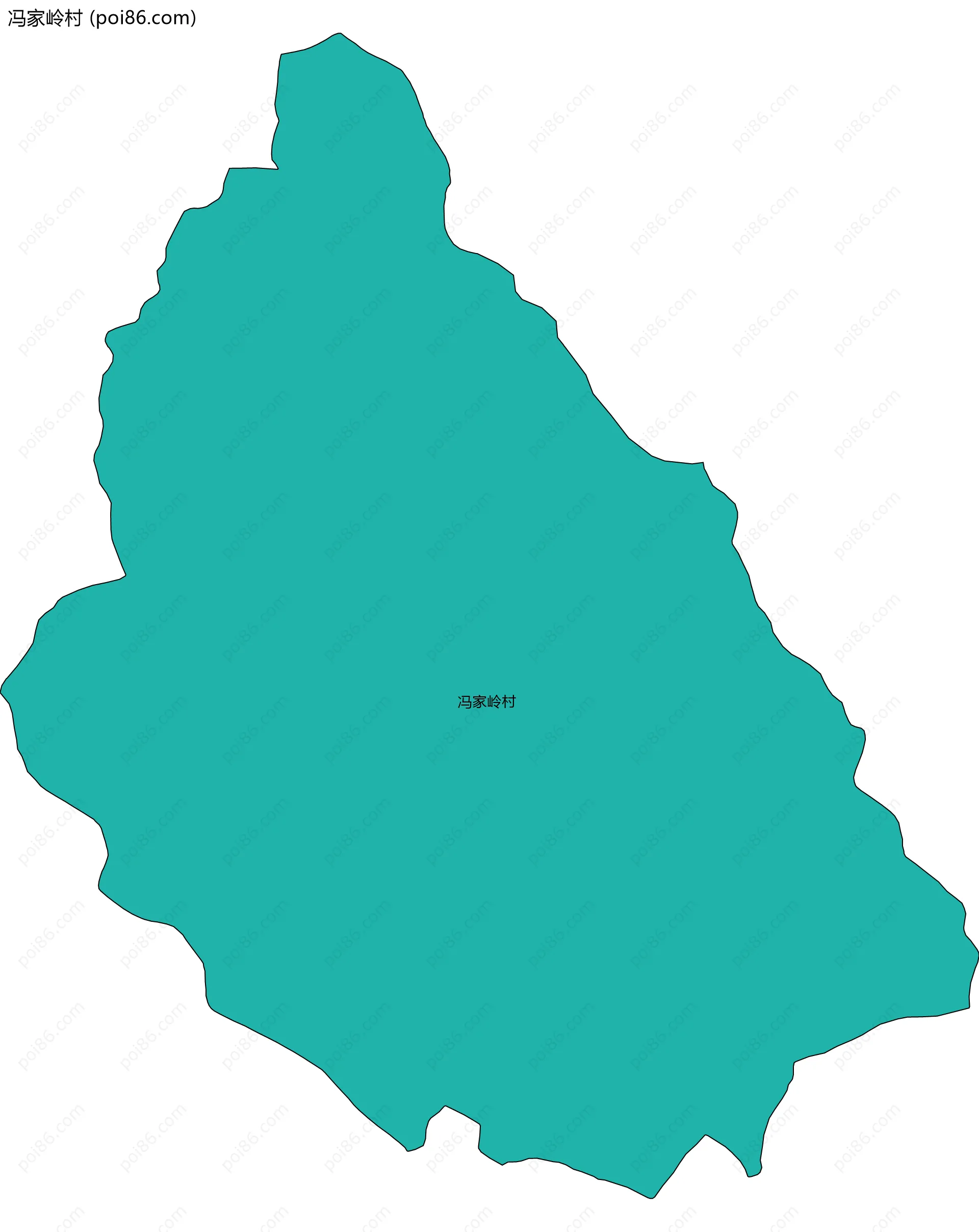 冯家岭村边界地图