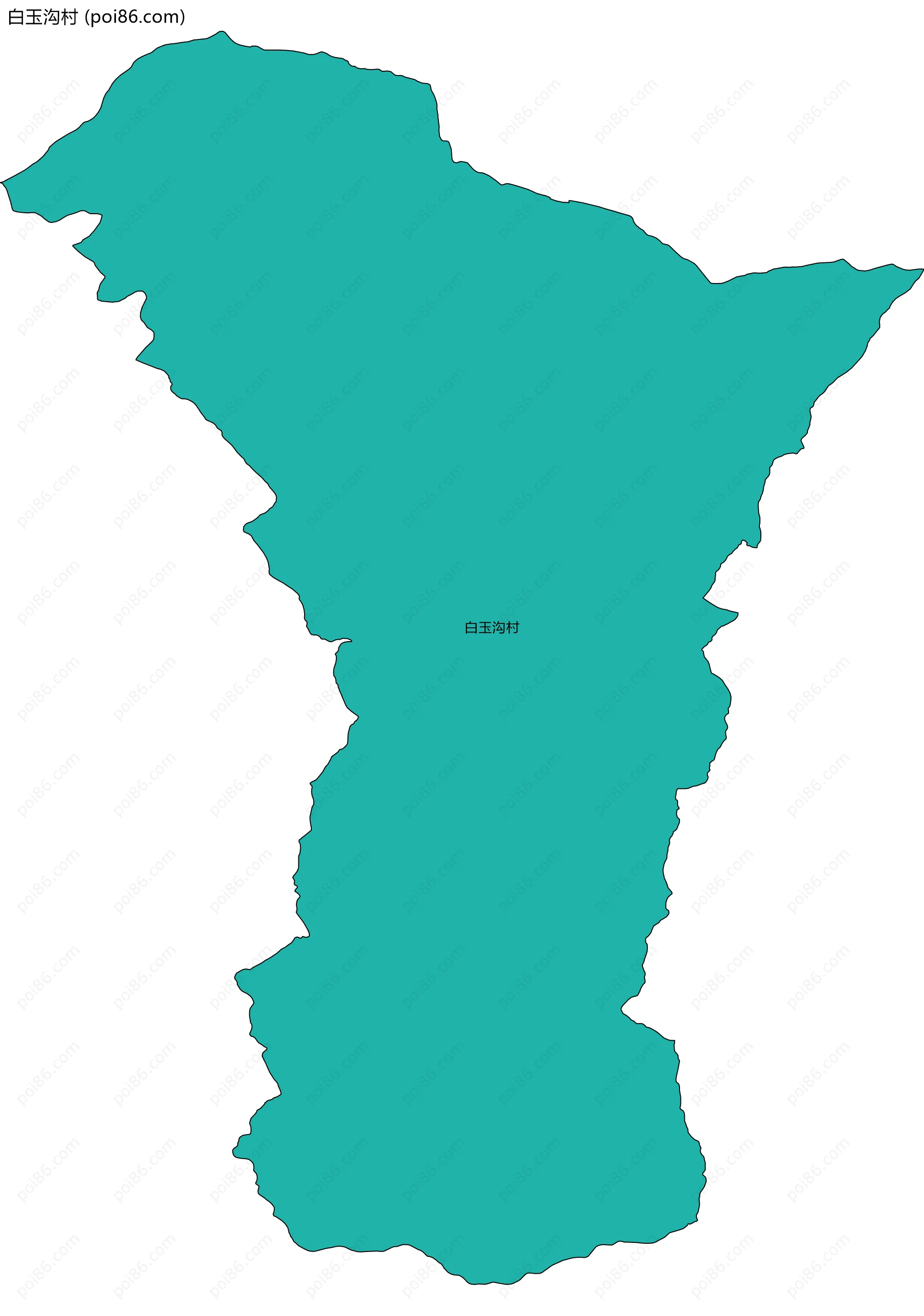 白玉沟村边界地图