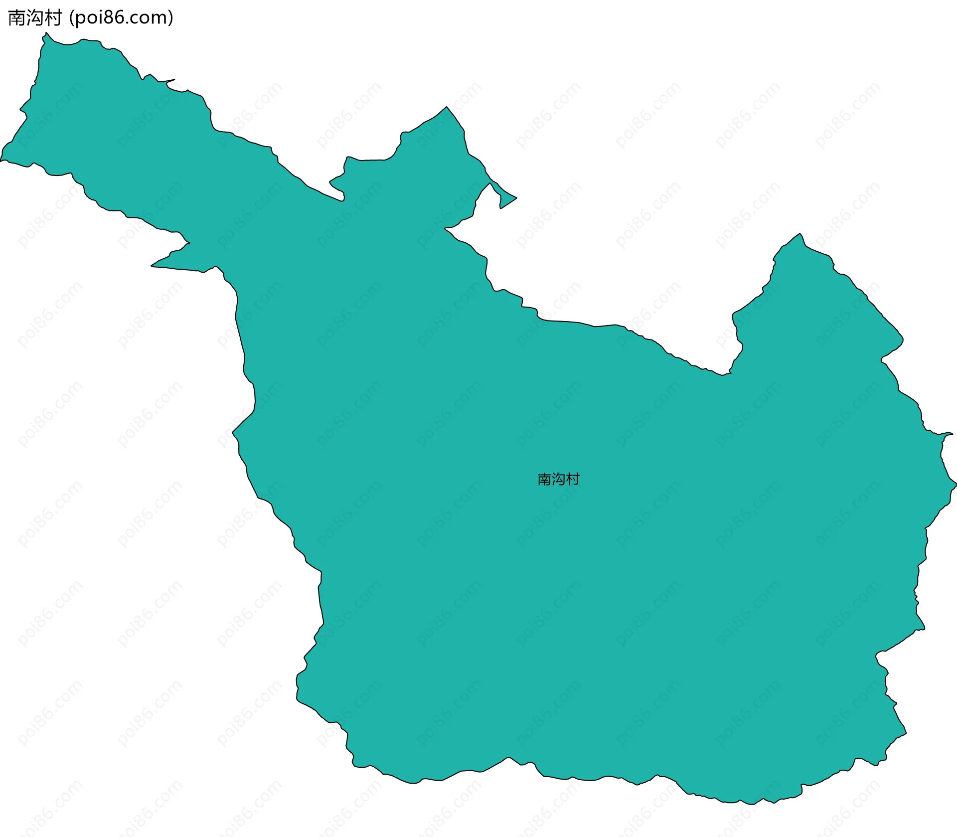 南沟村边界地图