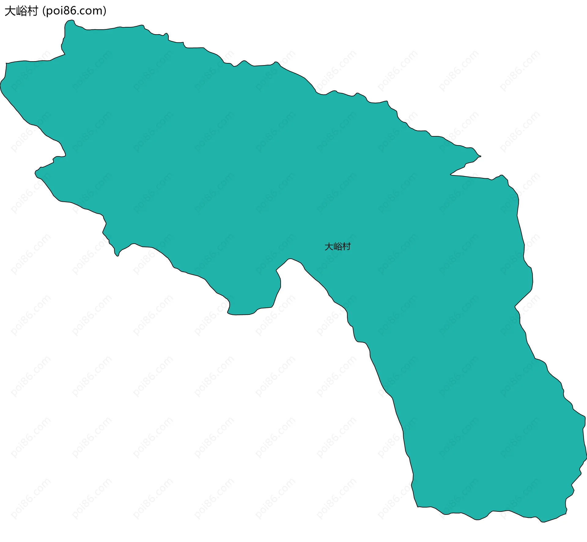 大峪村边界地图