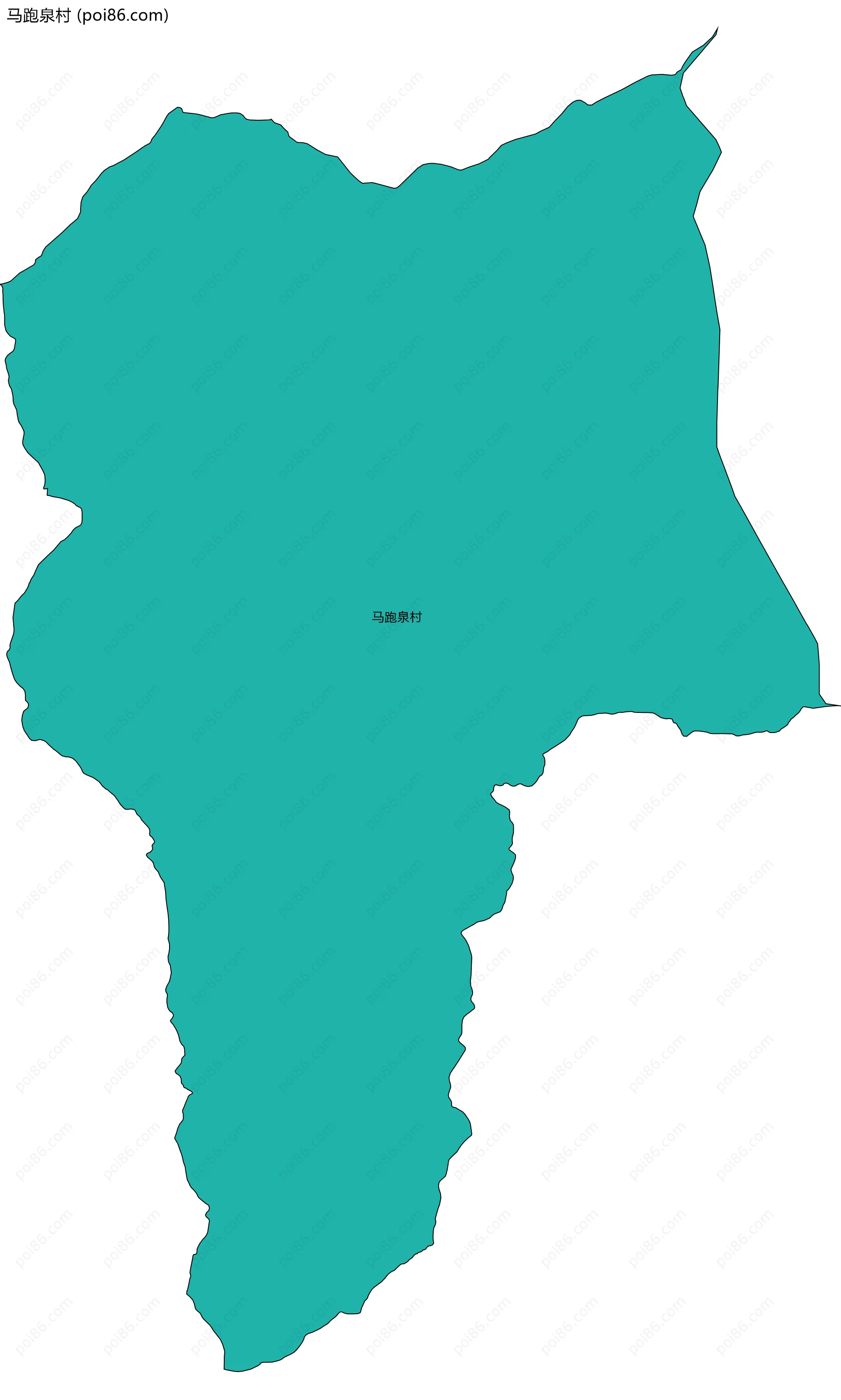马跑泉村边界地图