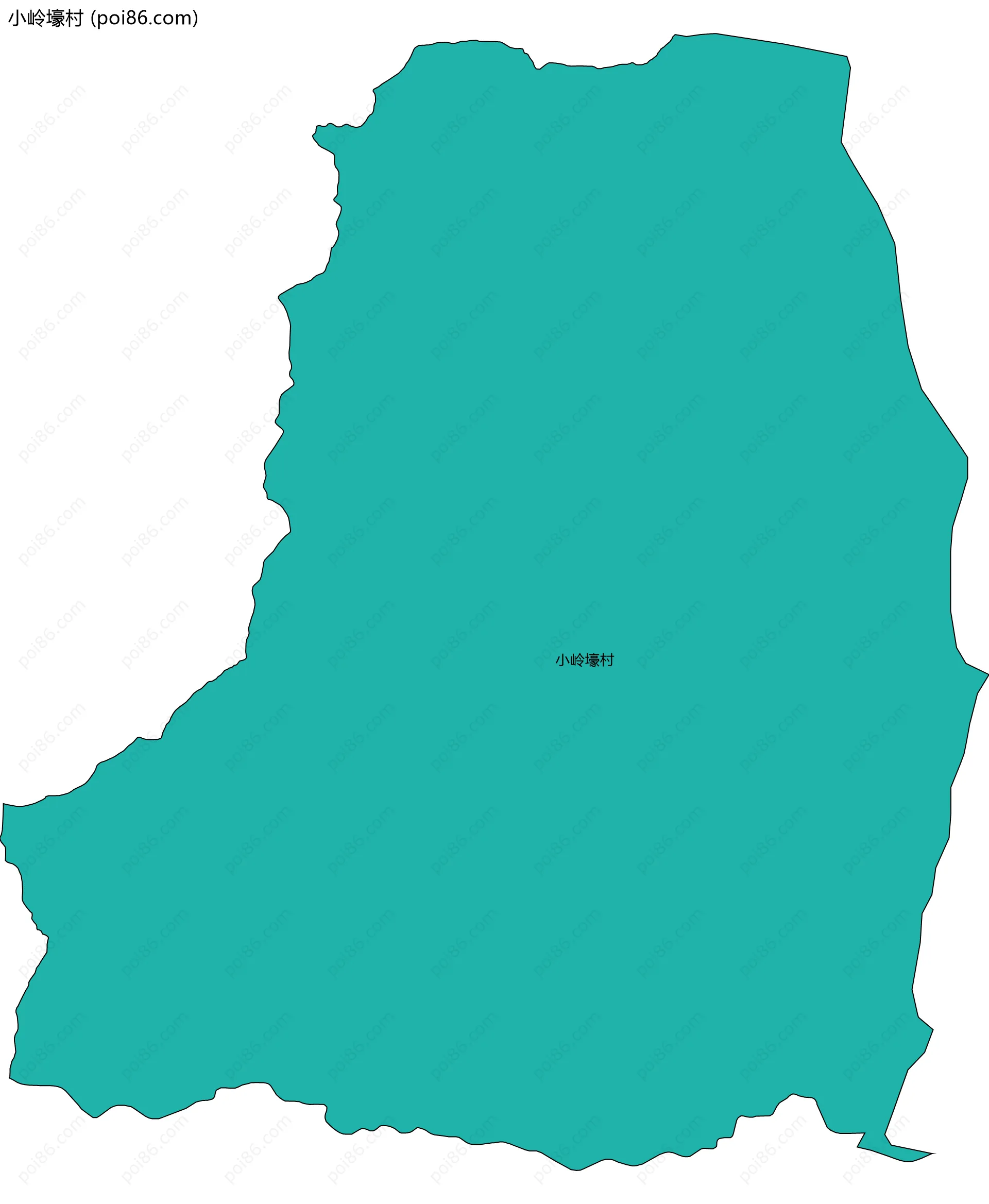 小岭壕村边界地图